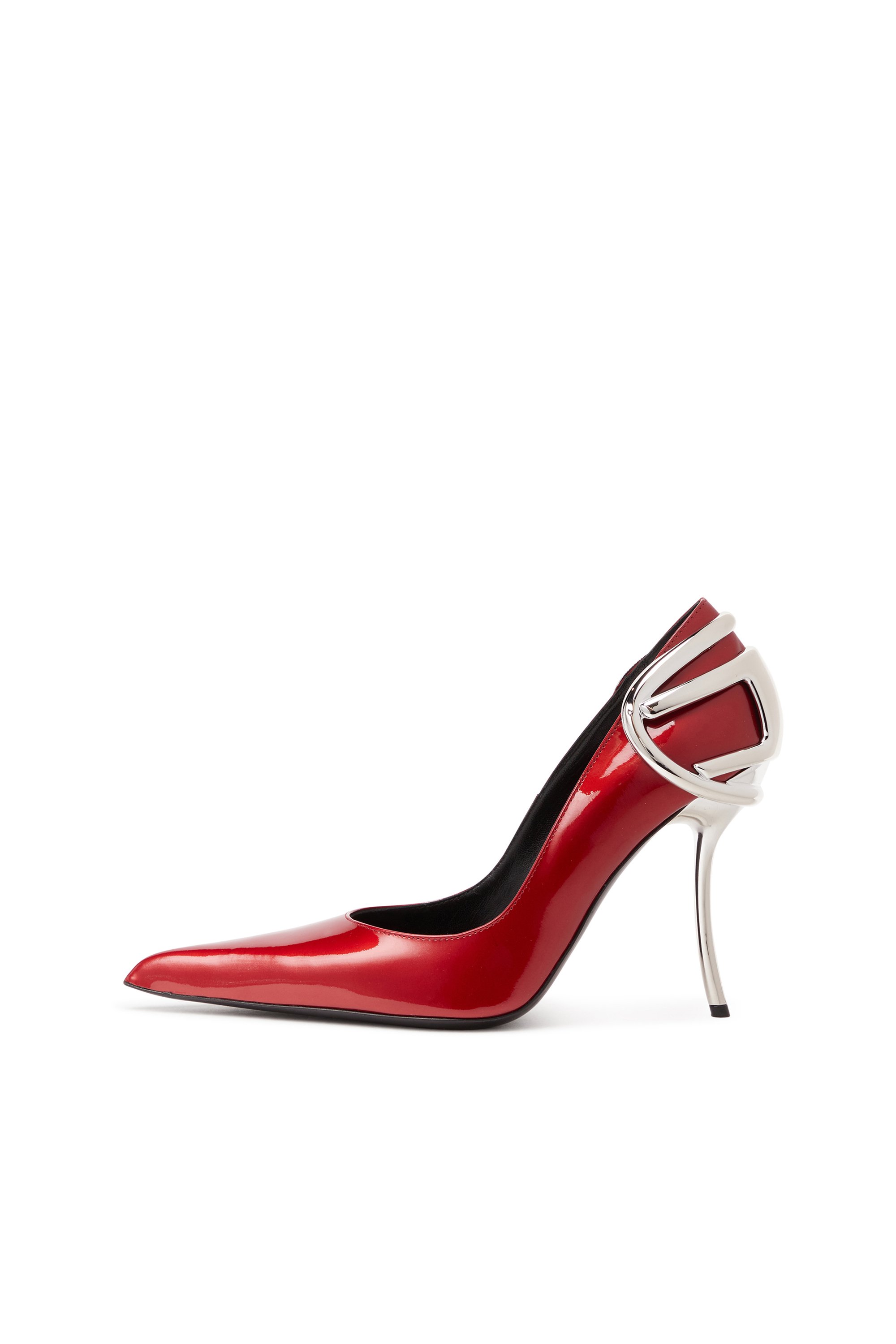 Diesel - D-TEN&HALF P, Damen D-Ten&Half-Pumps aus Lackleder mit Oval D-Absatz in Rot - 8