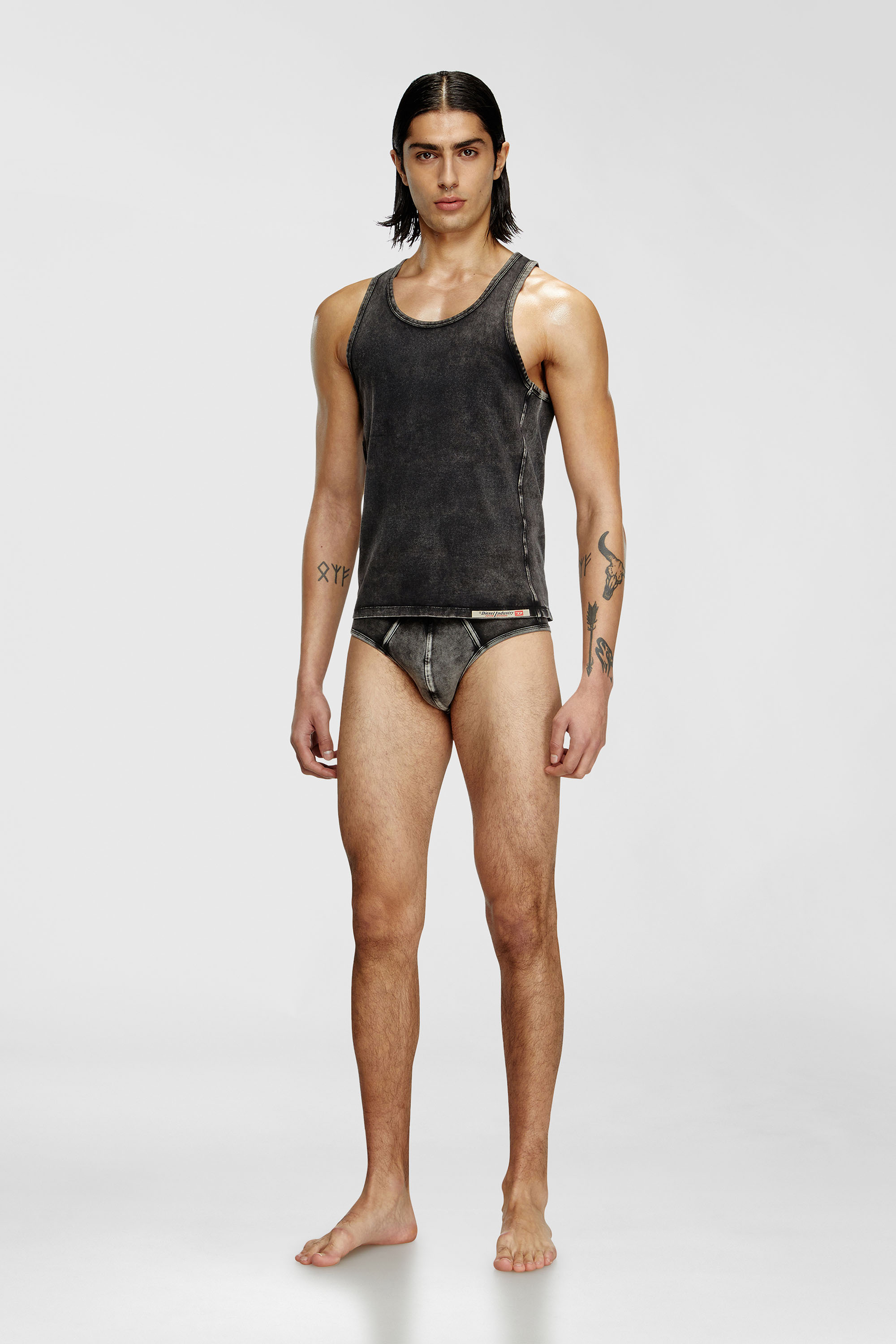 Diesel - WALTY-DNM, Herren Tanktop mit Denim-Effekt in Schwarz - 2