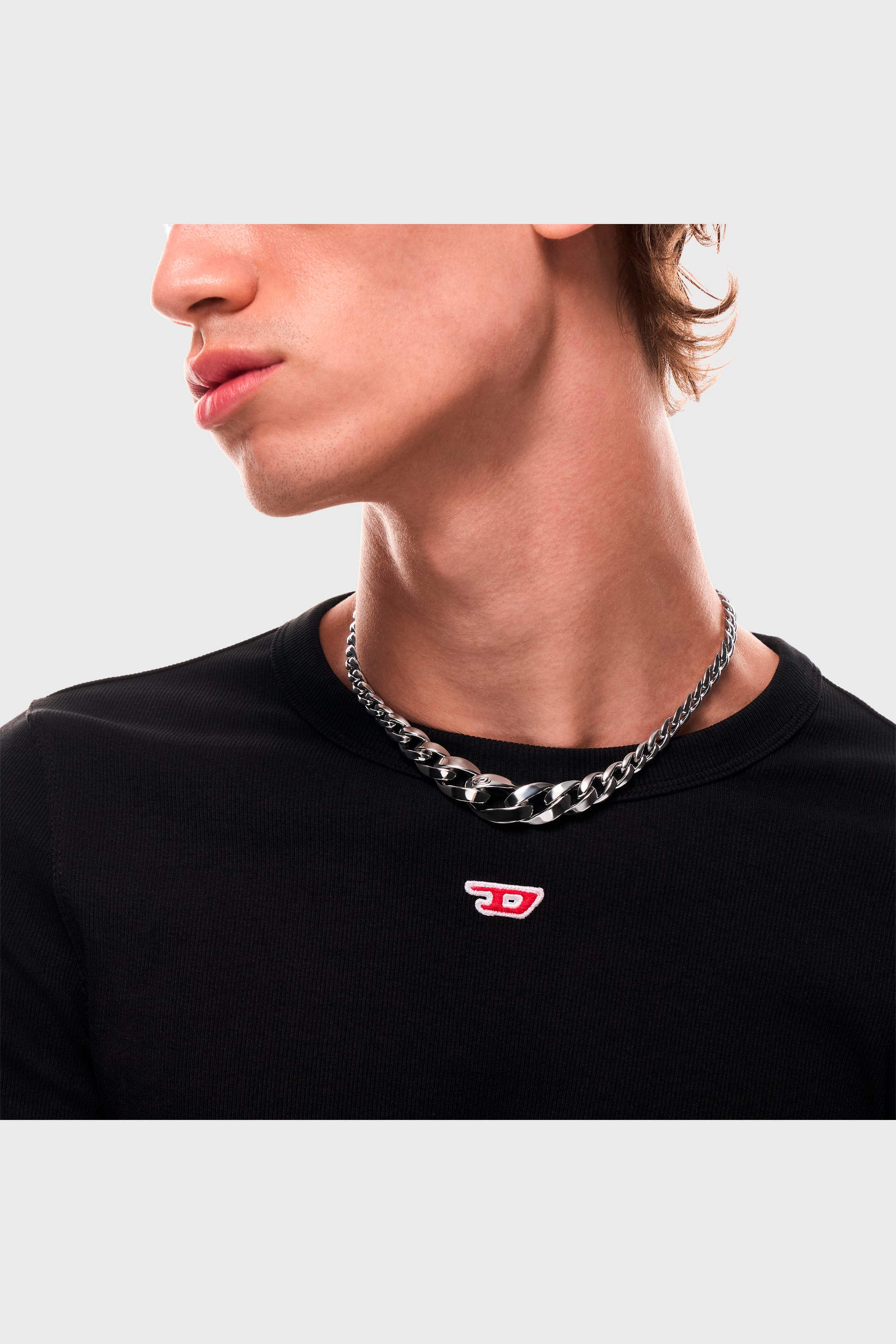 Diesel - DX1720040, Collana a catena in acciaio inox Unisex in Argento - 3