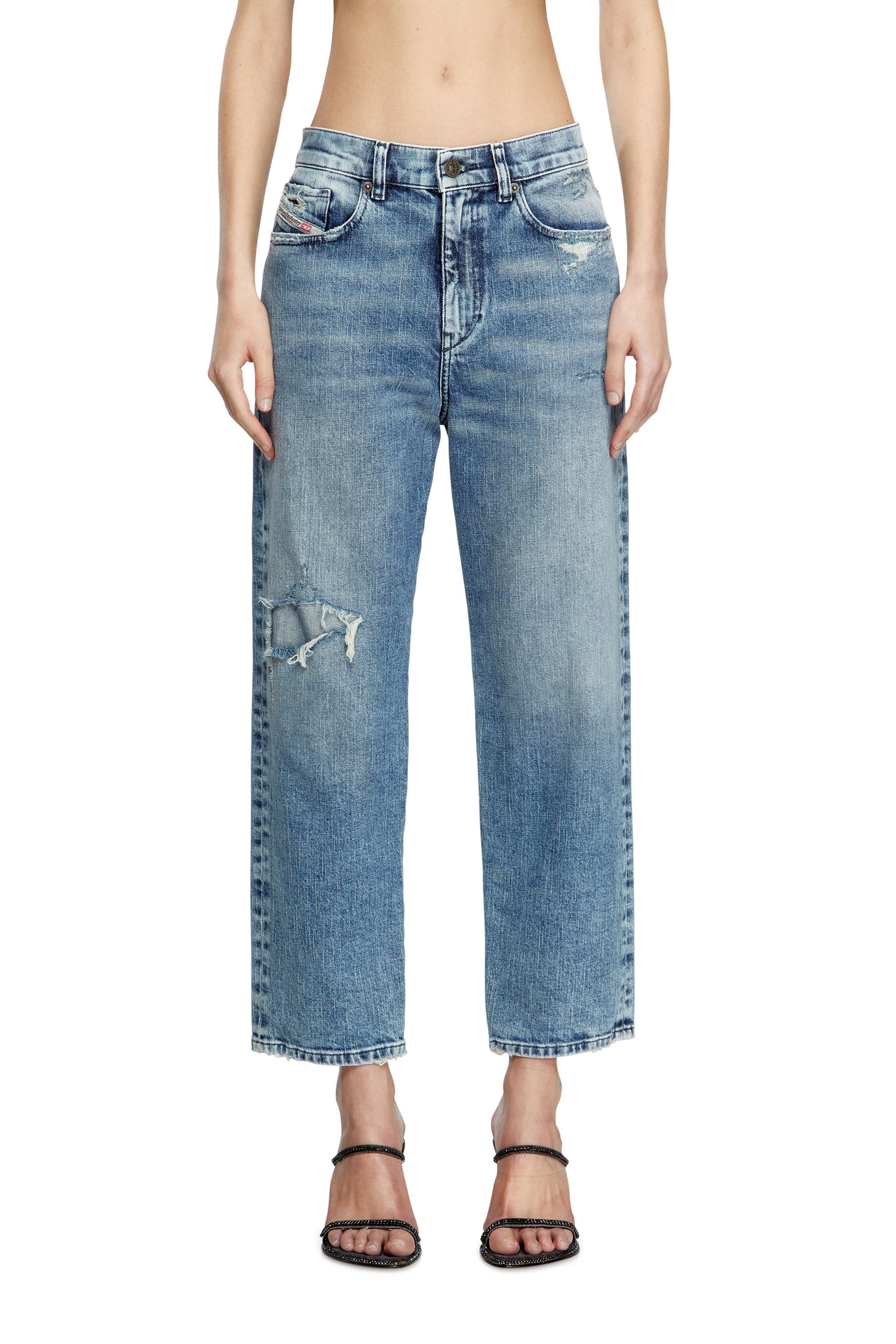 Diesel - Regular Jeans 2016 D-Air 09L34 Donna, Blu Chiaro - Image 1