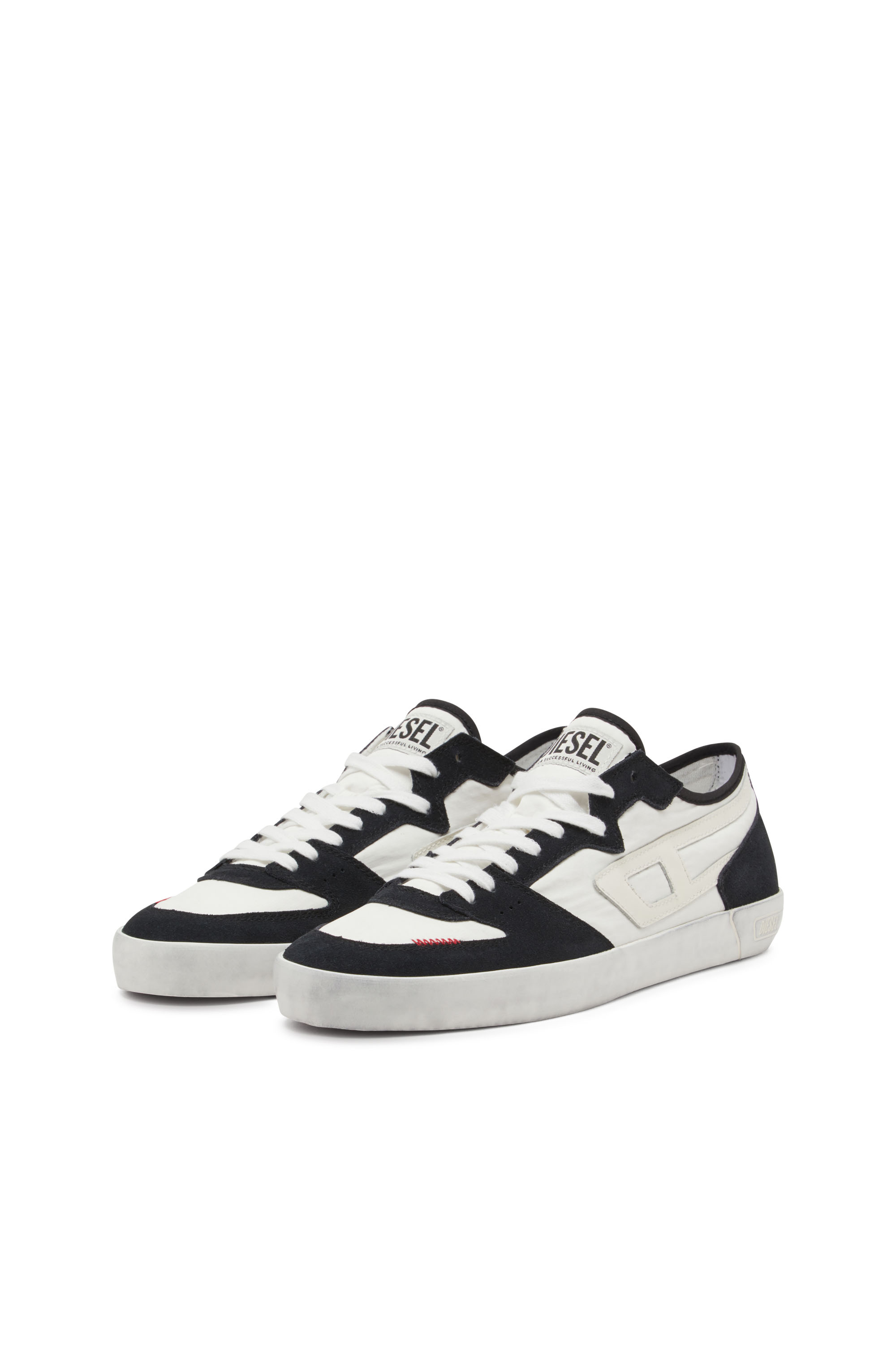 Diesel - S-LEROJI D-1 LOW, S-Leroji D-Sneaker in ripstop imbottito e suede Uomo in Multicolor - 8