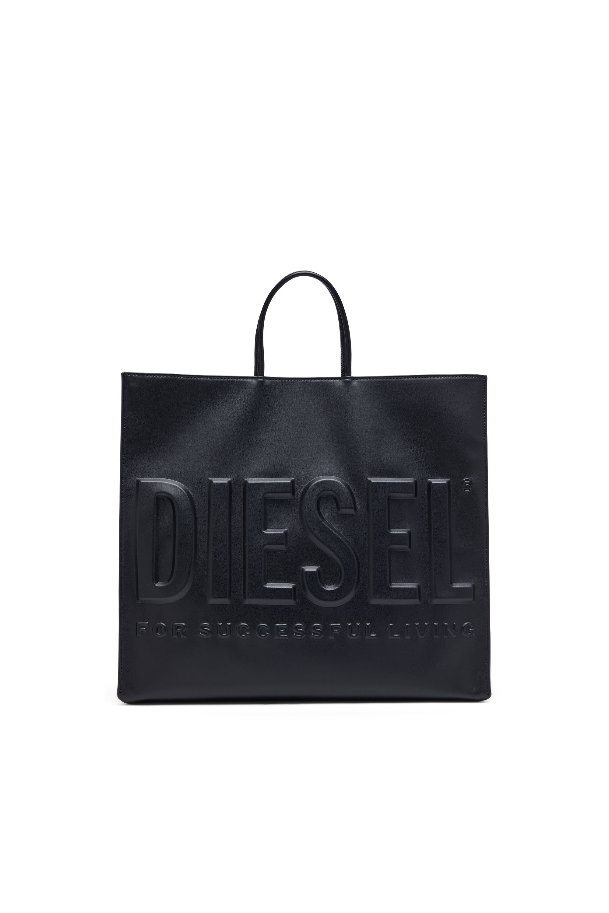 Diesel - DSL 3D TOTE EW X, Dsl 3D-Tote in PU riciclata con logo 3D Uomo in Nero - 1