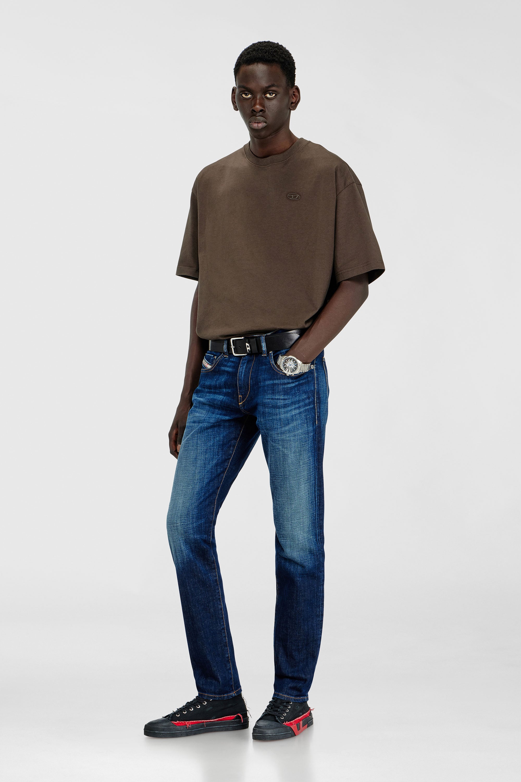 Diesel - Slim Jeans 2019 D-Strukt 09L61 Homme, Bleu moyen - Image 2
