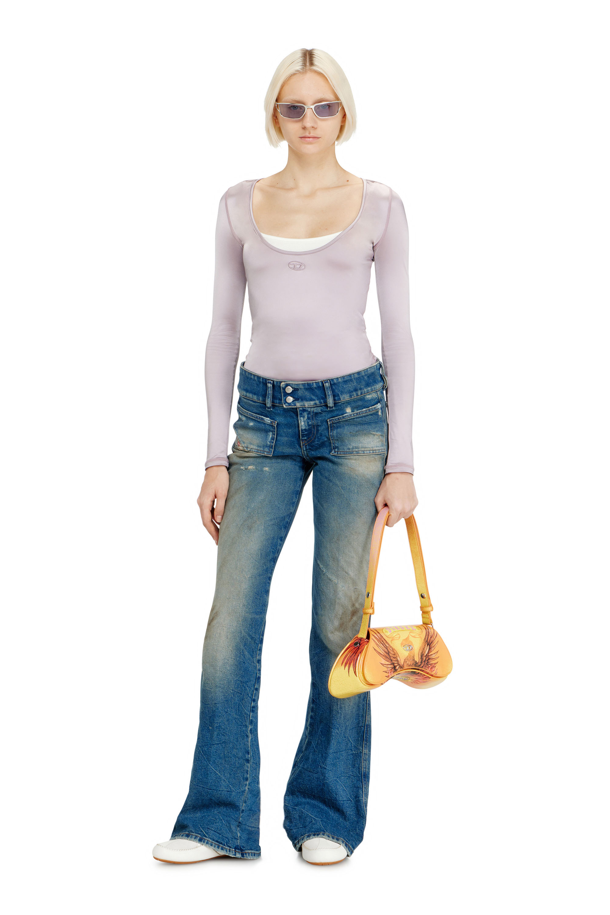 Diesel - Bootcut Jeans D-Hush 09N40 Donna, Blu medio - Image 1