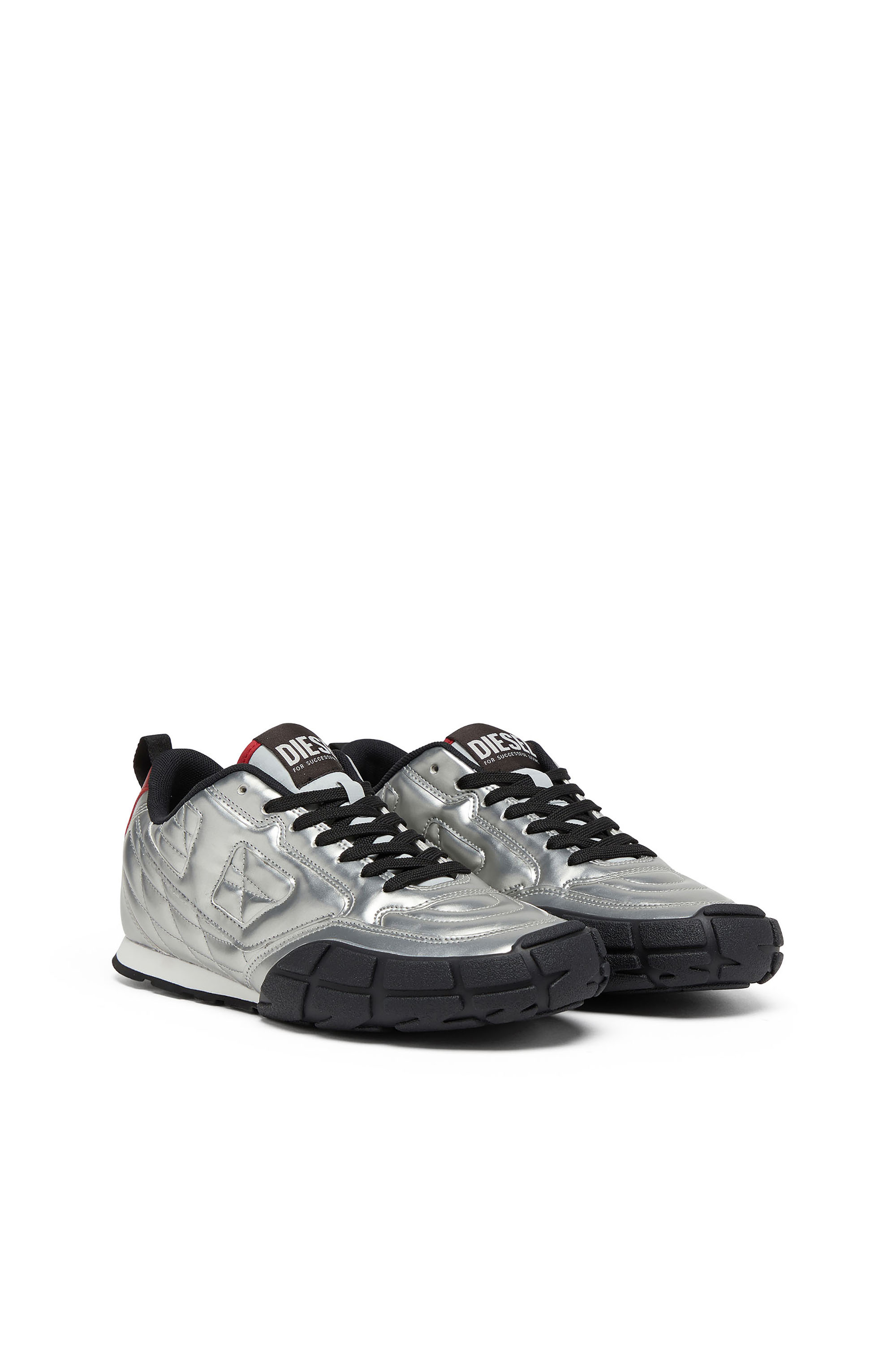 Diesel - S-PAGODHA LOW, S-Pagodha-Baskets m&eacute;talliques matelass&eacute;es Homme in Gris argent&eacute; - 2