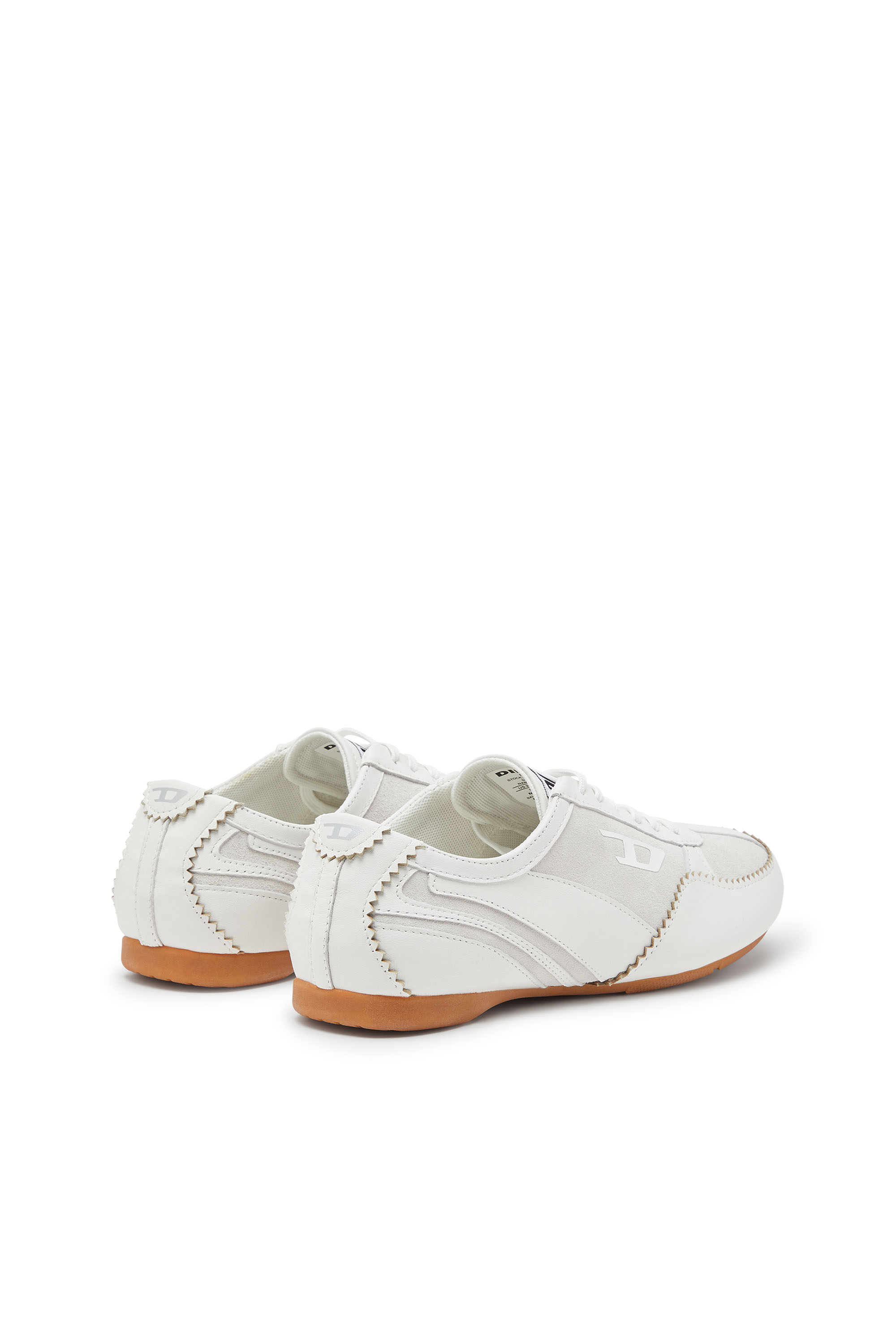 Diesel - D-MILE LOW W, D-Mile-Baskets en cuir et daim Femme in Blanc - 3