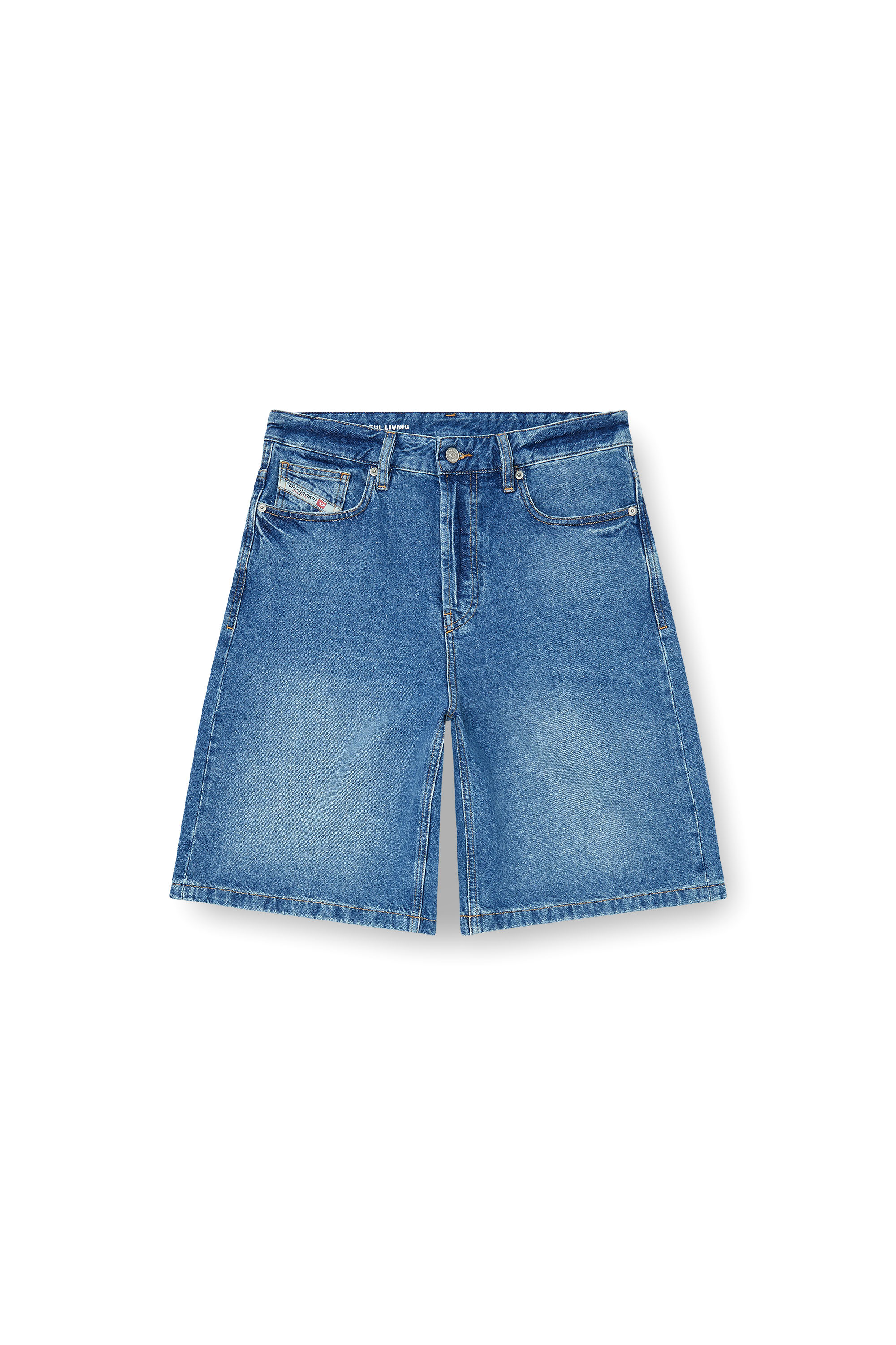 Diesel - DE-SIRE-SHORT, Shorts in denim dal lavaggio pulito Donna in Blu - 2