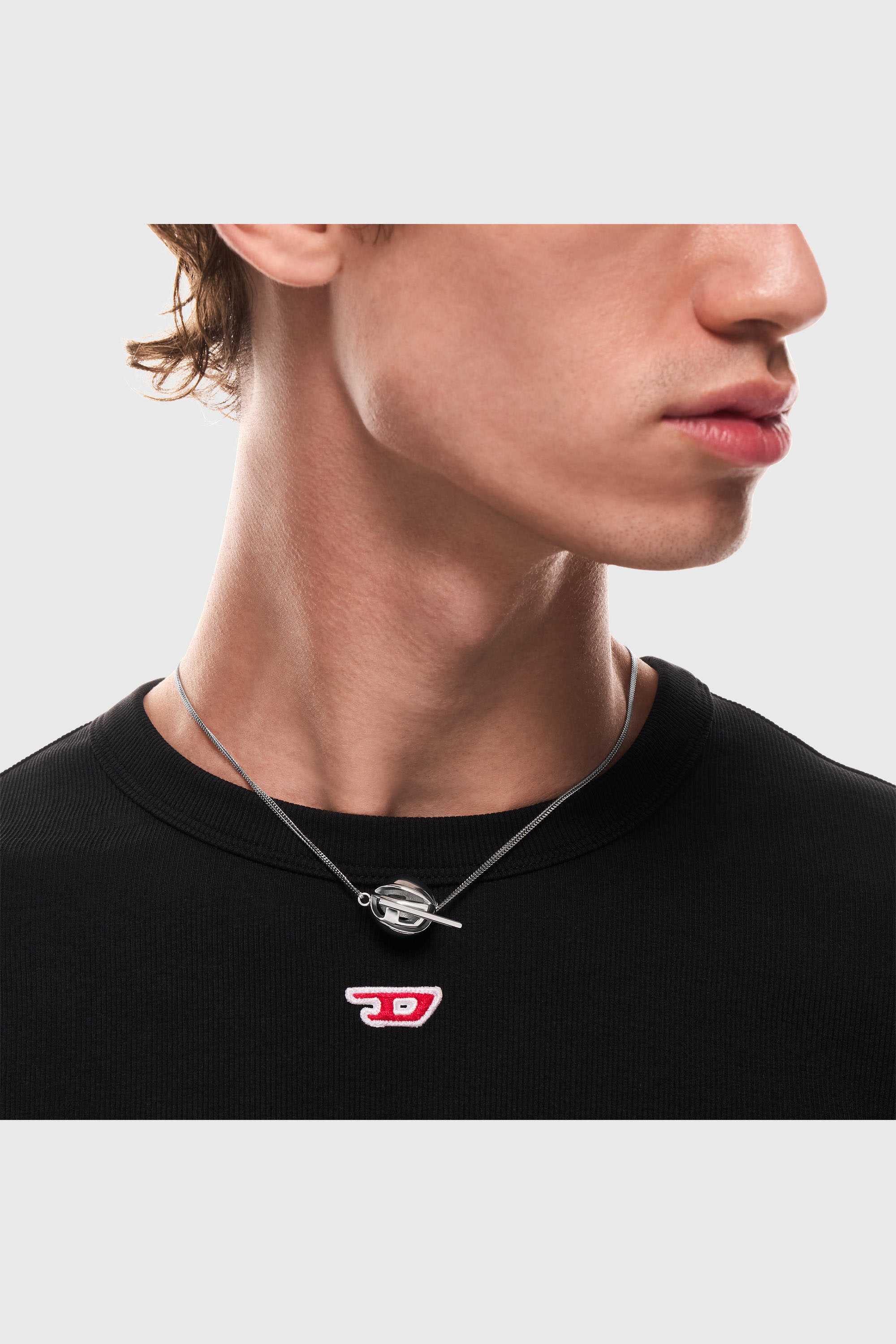 Diesel - DX1716040, Collana con pendente in acciaio inox Unisex in Argento - 3