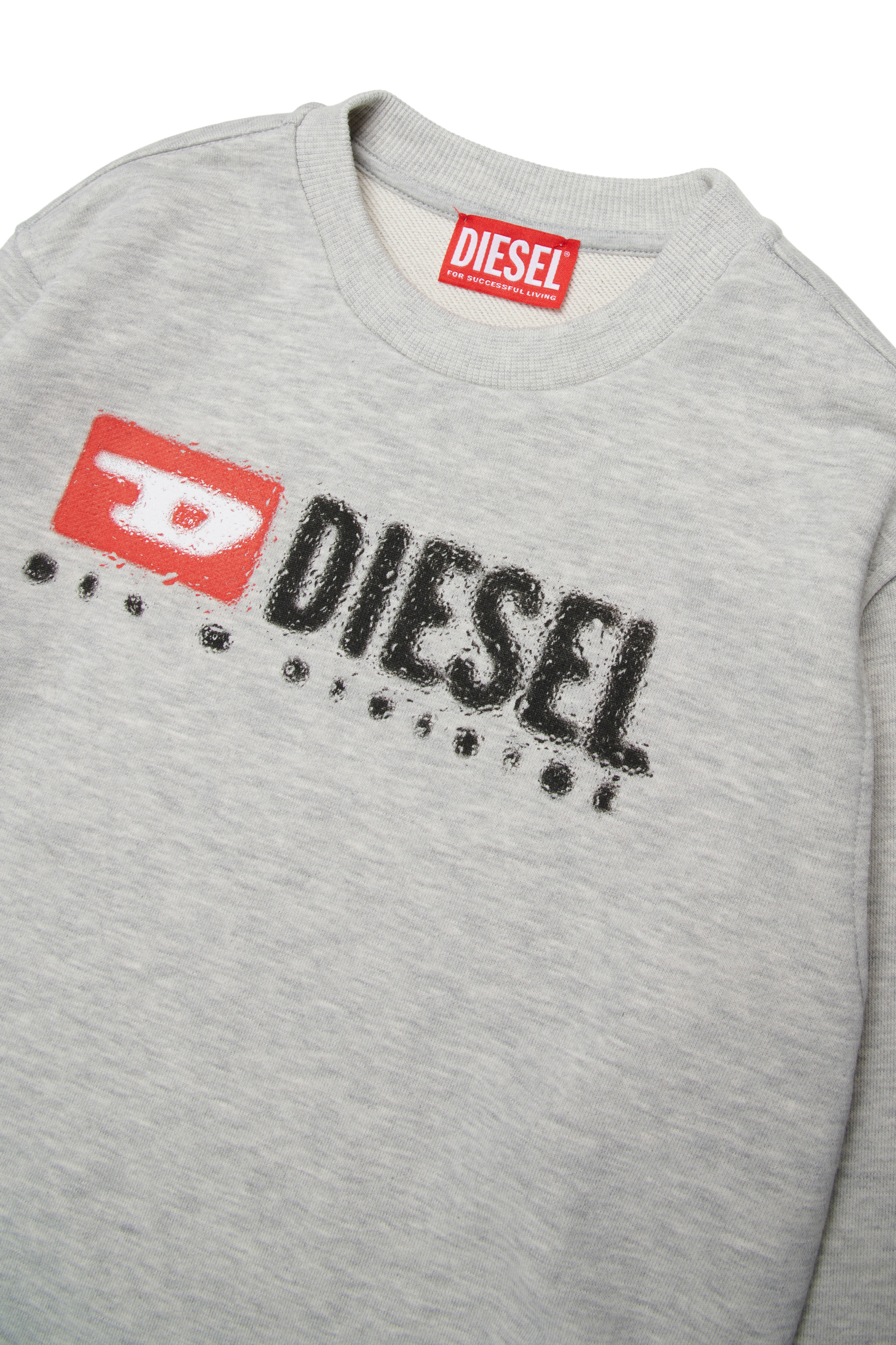 Diesel - SDROPS OVER, Sweat en coton avec logo Homme in Gris - 3