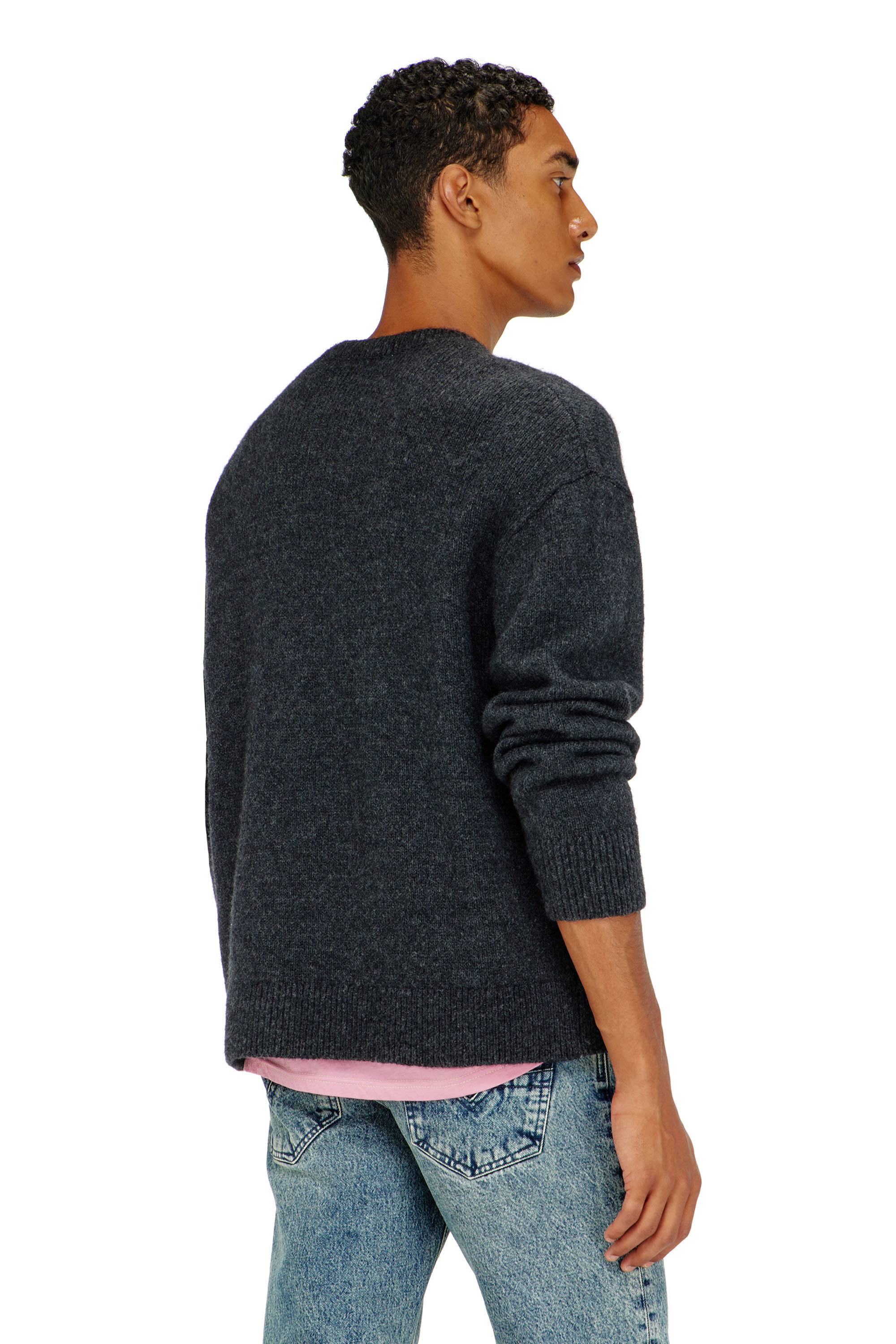 Diesel - K-AREESO, Herren Pullover aus Woll- und Alpakamischung in Schwarz - 4