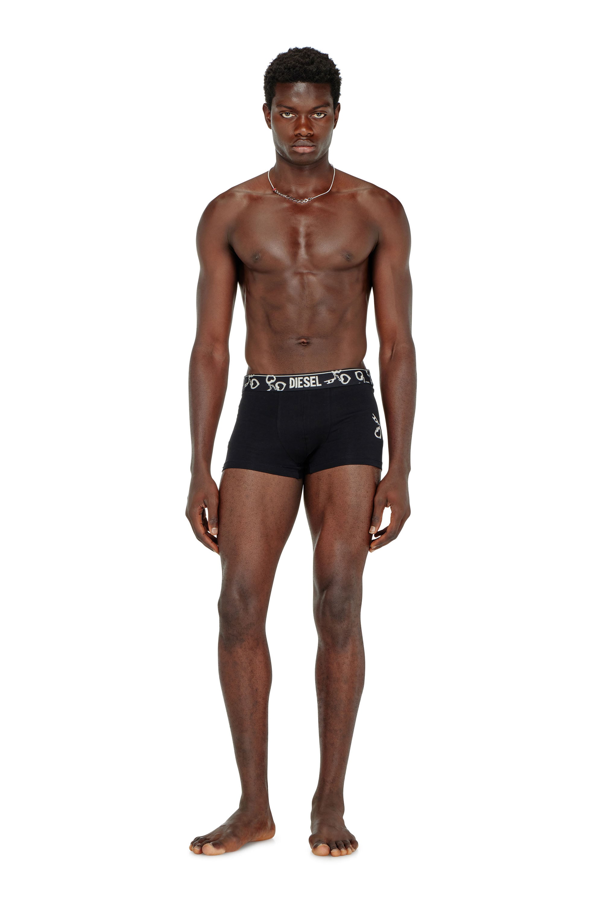 Diesel - DAMIEN-GFT-3PACK, Set da tre boxer lungo con motivo manette Uomo in Nero - 2