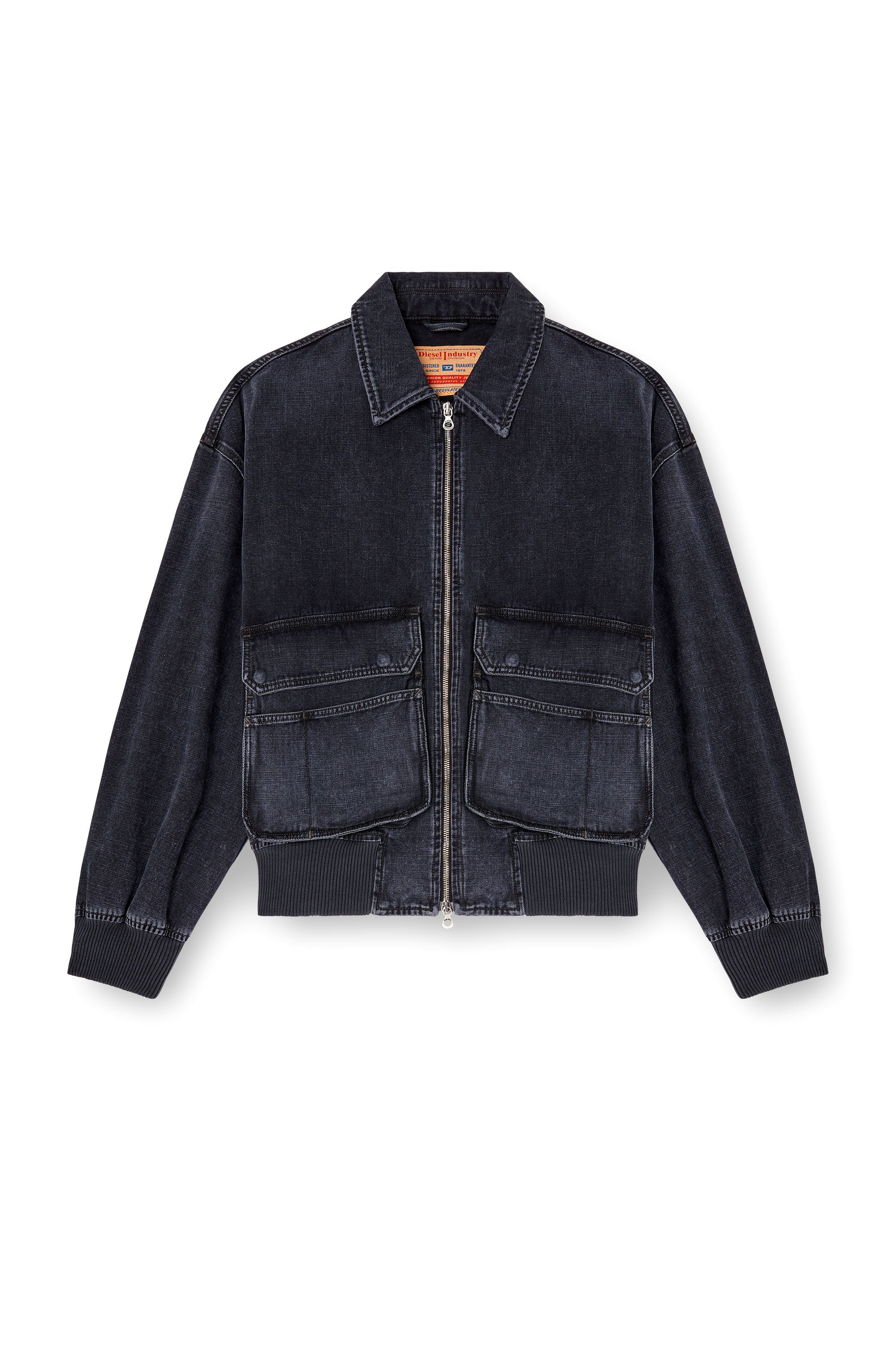 Diesel - D-KURZ, Giacca in denim batavia Unisex in Nero - 4