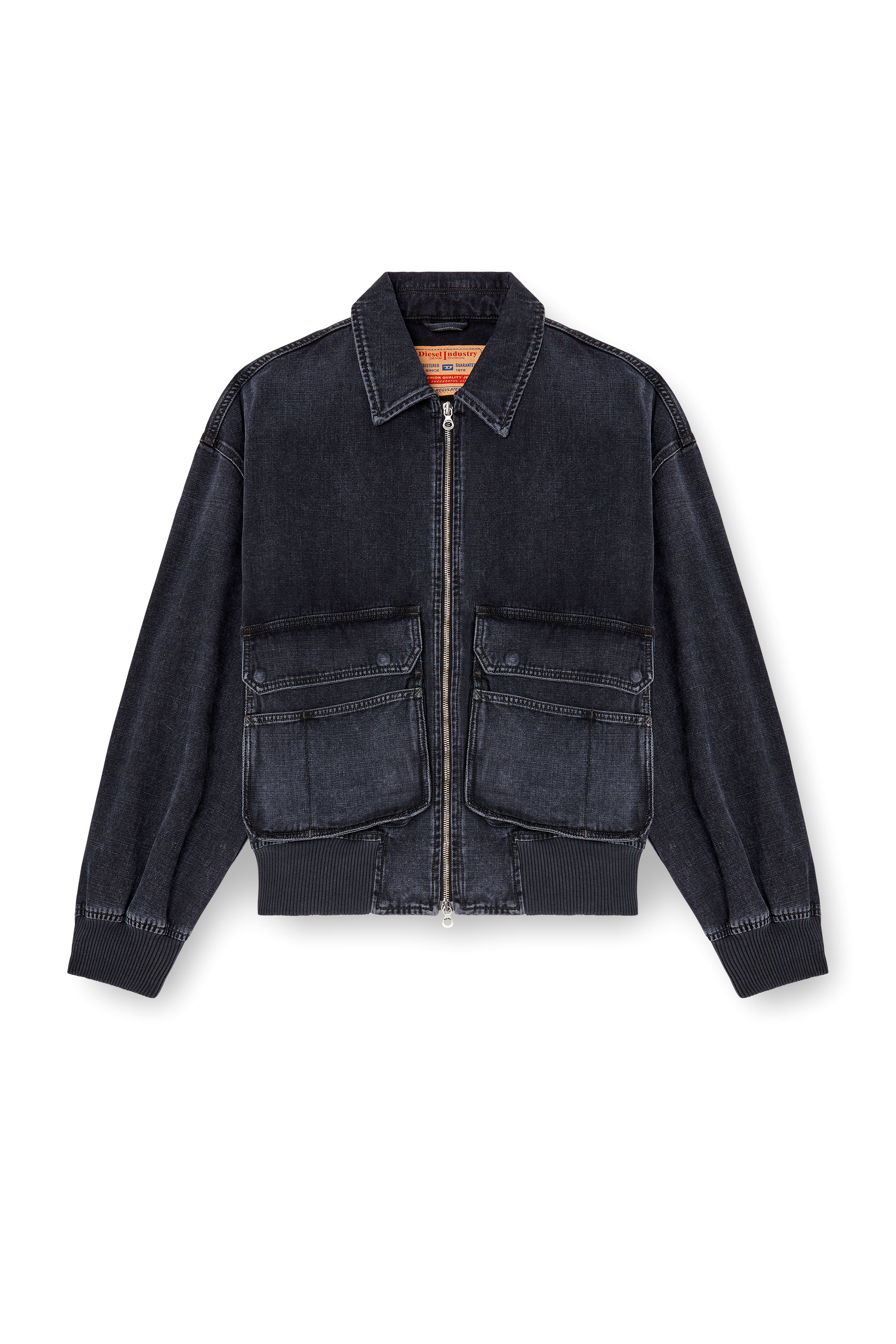 Diesel - D-KURZ, Unisex Jacke aus Denim in Köperbindung in Schwarz - 2