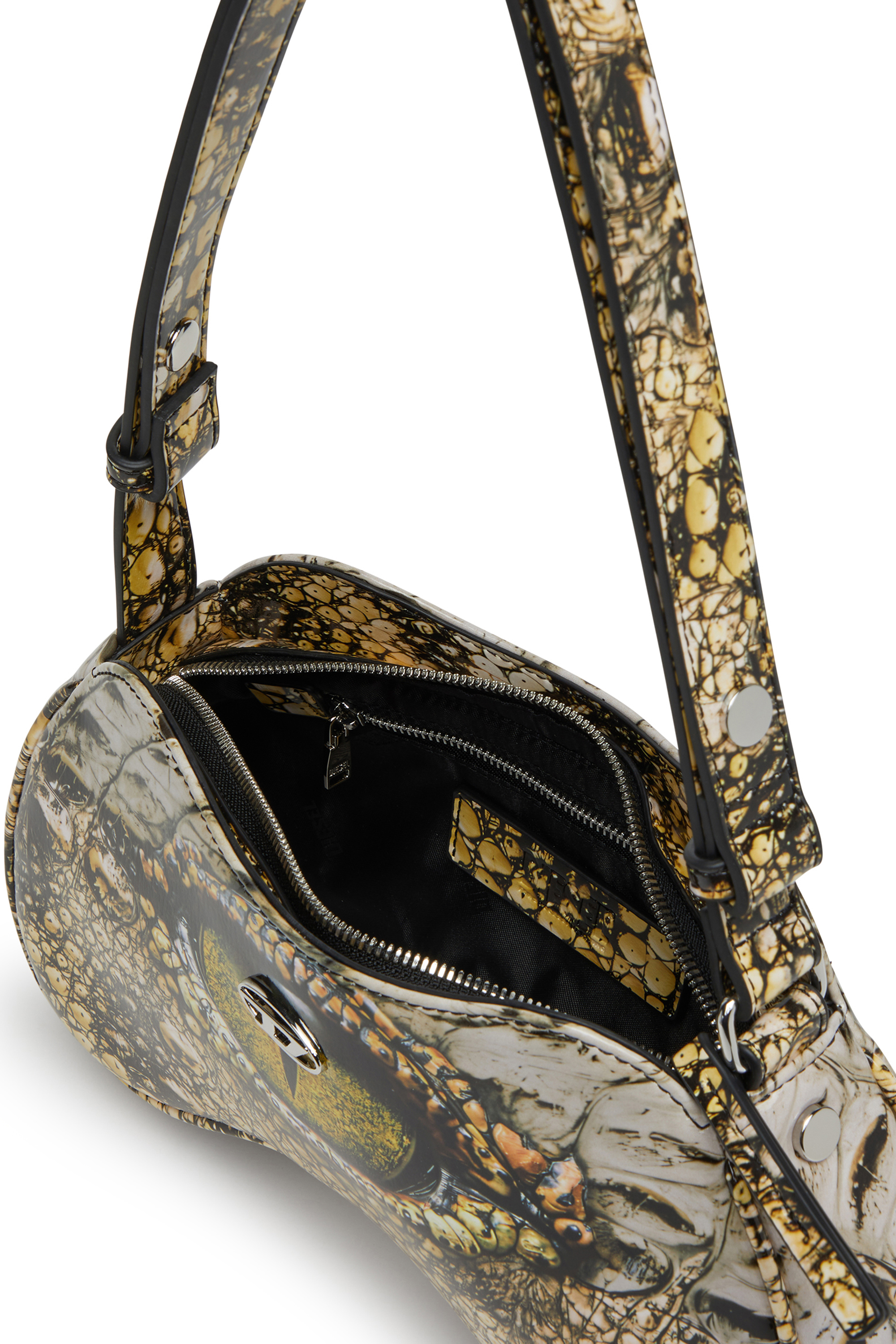 Diesel - PLAY SHOULDER, Damen Play-Glänzende Schultertasche in Gelb - 3