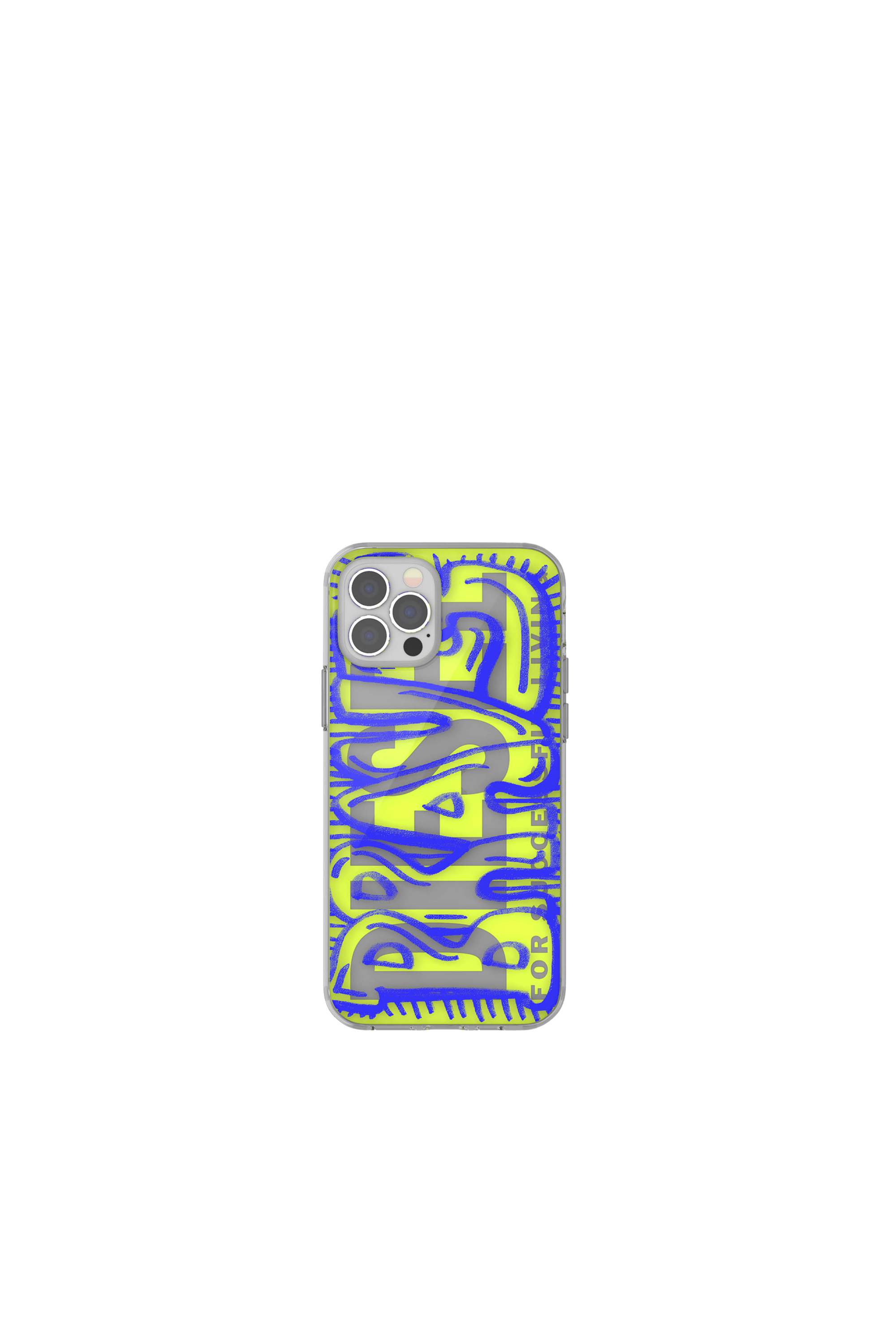 Diesel - 42564 STANDARD CASE, Unisex Handycase aus ultraleichtem TPU  für iPhone 12/12 Pro in Blau/Grün - 2