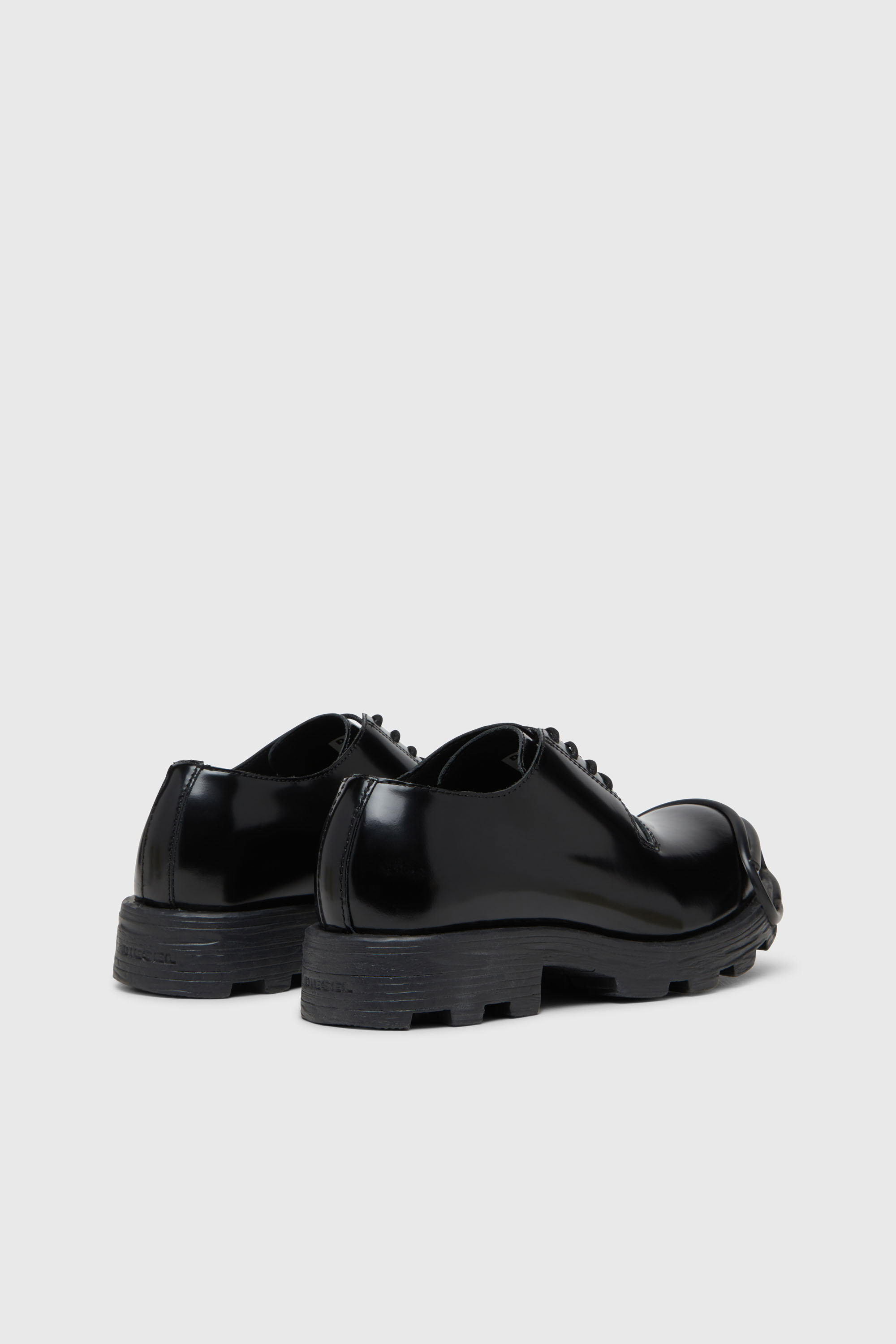 Diesel - D-HAMMER SO D, D-Hammer-Scarpe lace-up in pelle con puntale oval D Uomo in Nero - 3