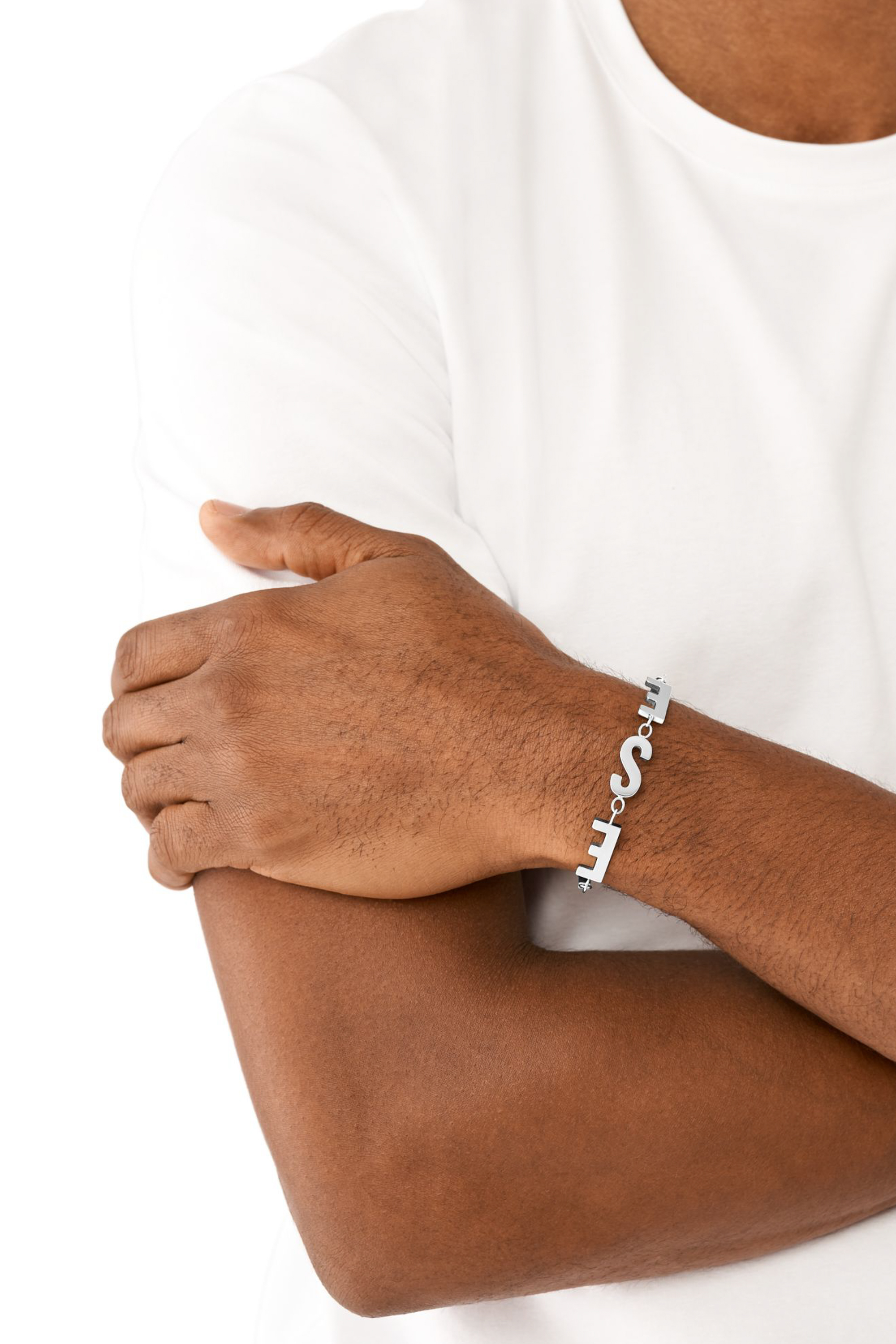 Diesel - DX1490, Unisex's Stainless steel chain bracelet in Silver - 3