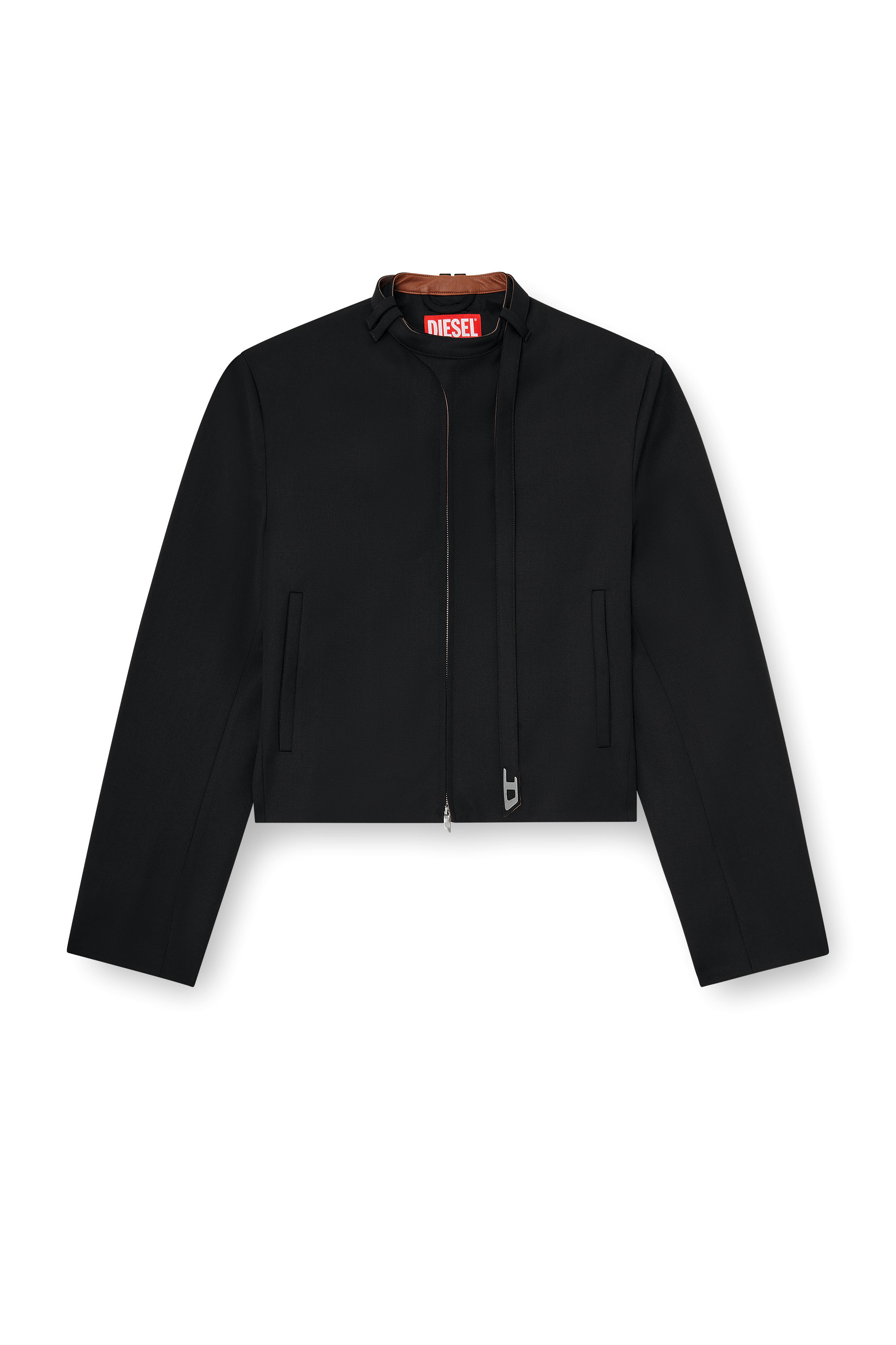 Diesel - J-NURIEL-A, Veste tailleur avec sangle biker au col Homme in Noir - 2