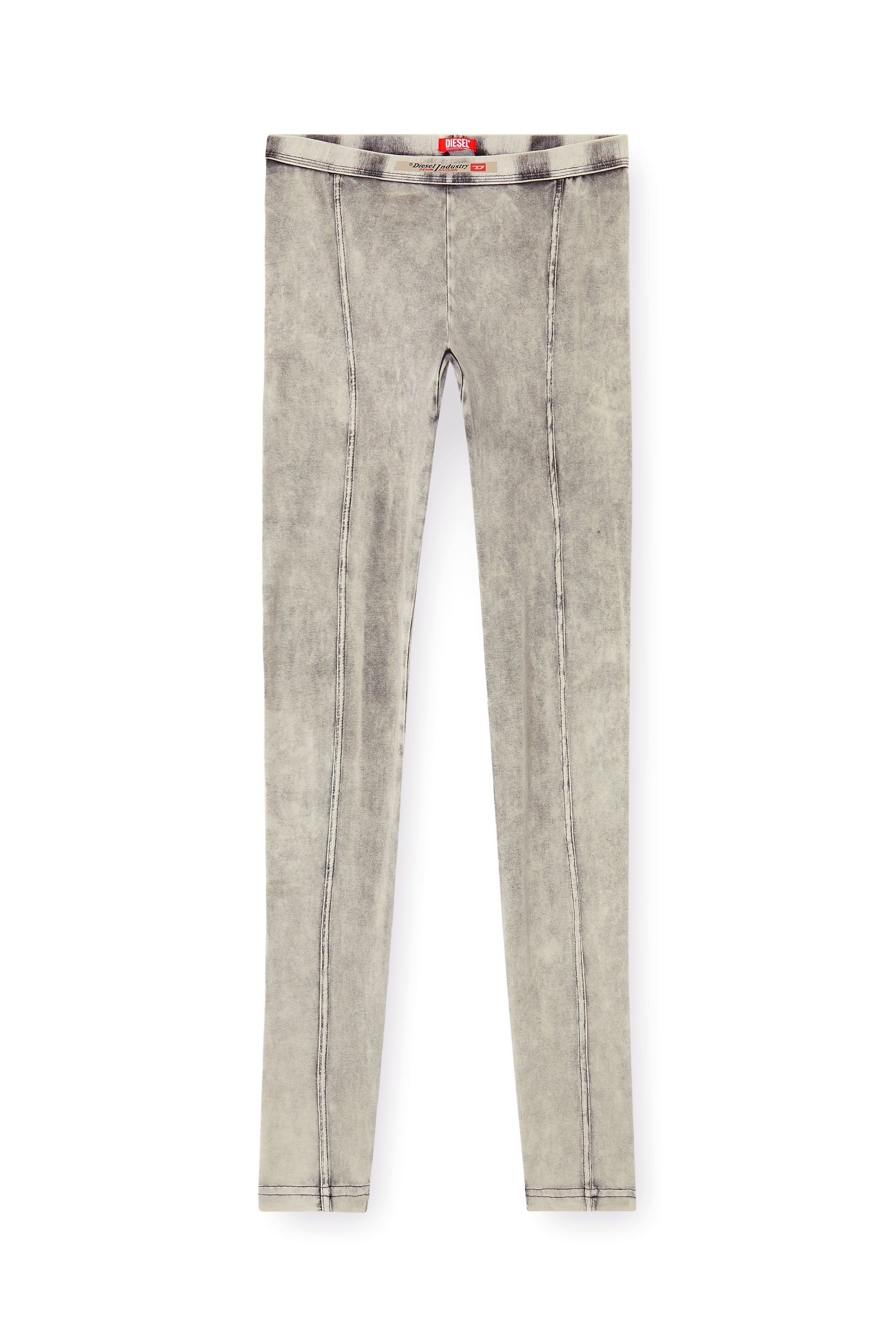 Diesel - ATHENA-DNM, Jeggings in jersey effetto denim Donna in Grigio - 3