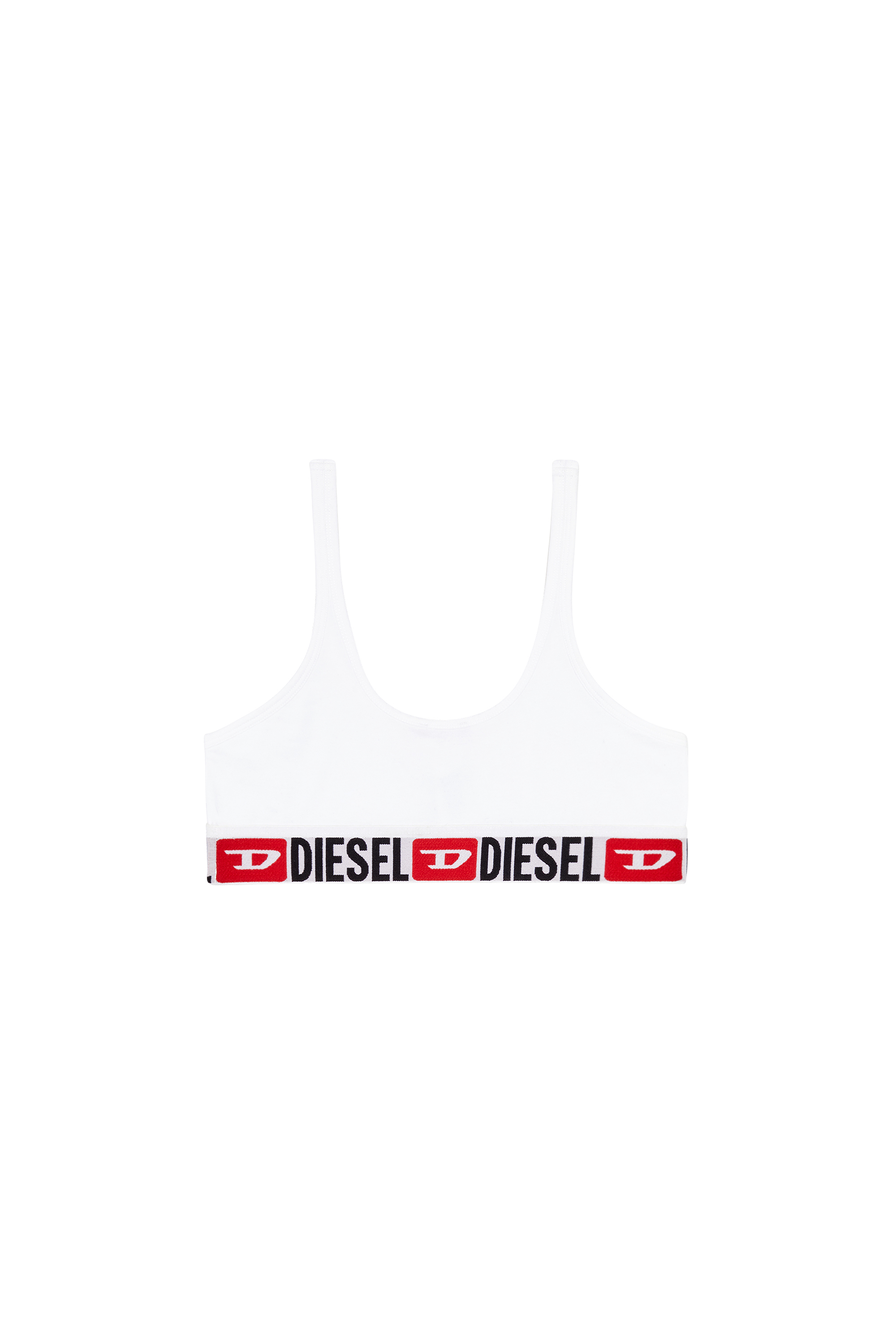 Diesel - UFSB-ORIBA, Bralette avec bande logo Femme in Blanc - 4