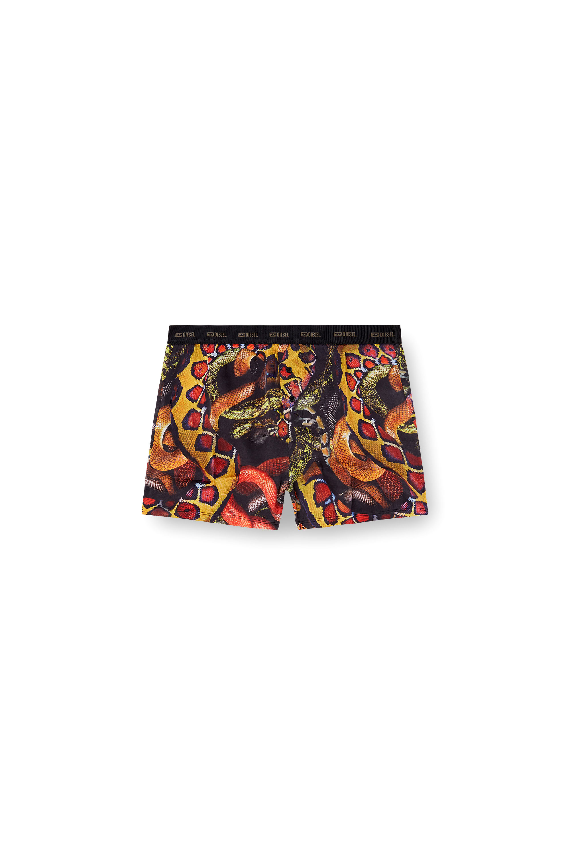 Diesel - STARK-UTLT-SNAKE, Boxer long en satin avec imprimé serpent Homme in Polychrome - 4