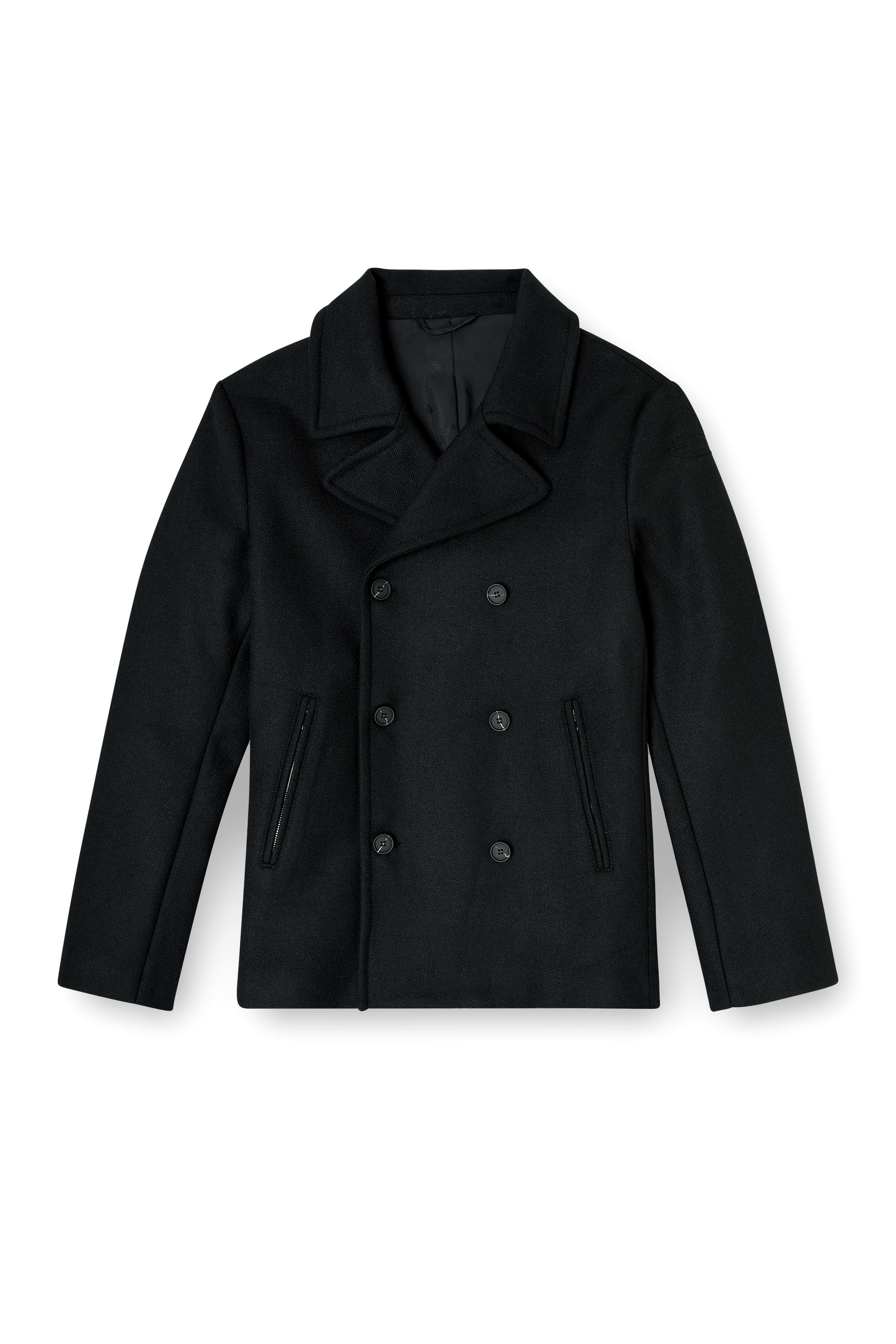 Diesel - W-HALEY-WRD, Caban in panno di lana tecnica Uomo in Nero - 3