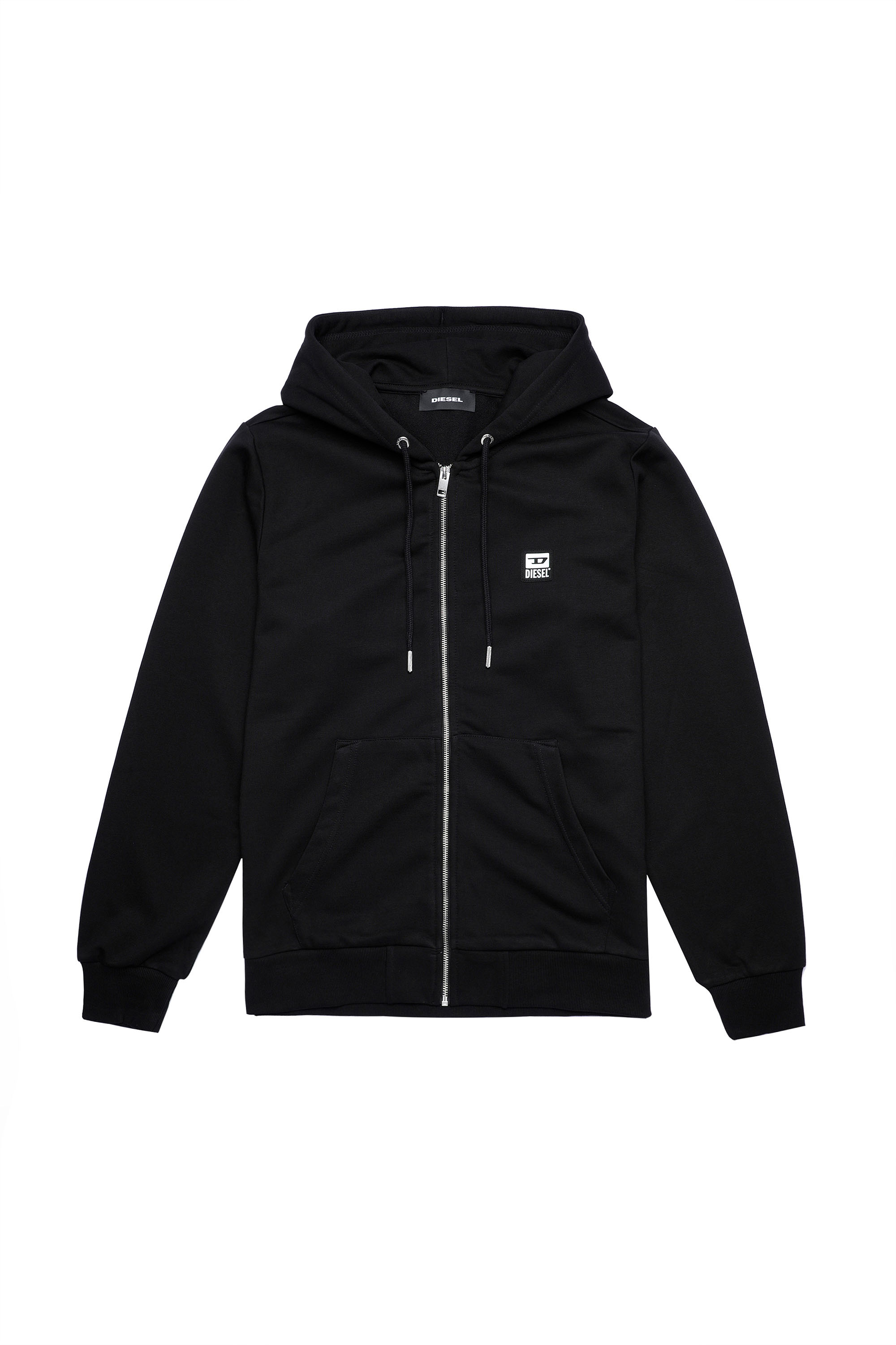 S-GIRK-HOOD-ZIP-K1, Noir - Pull Cotton