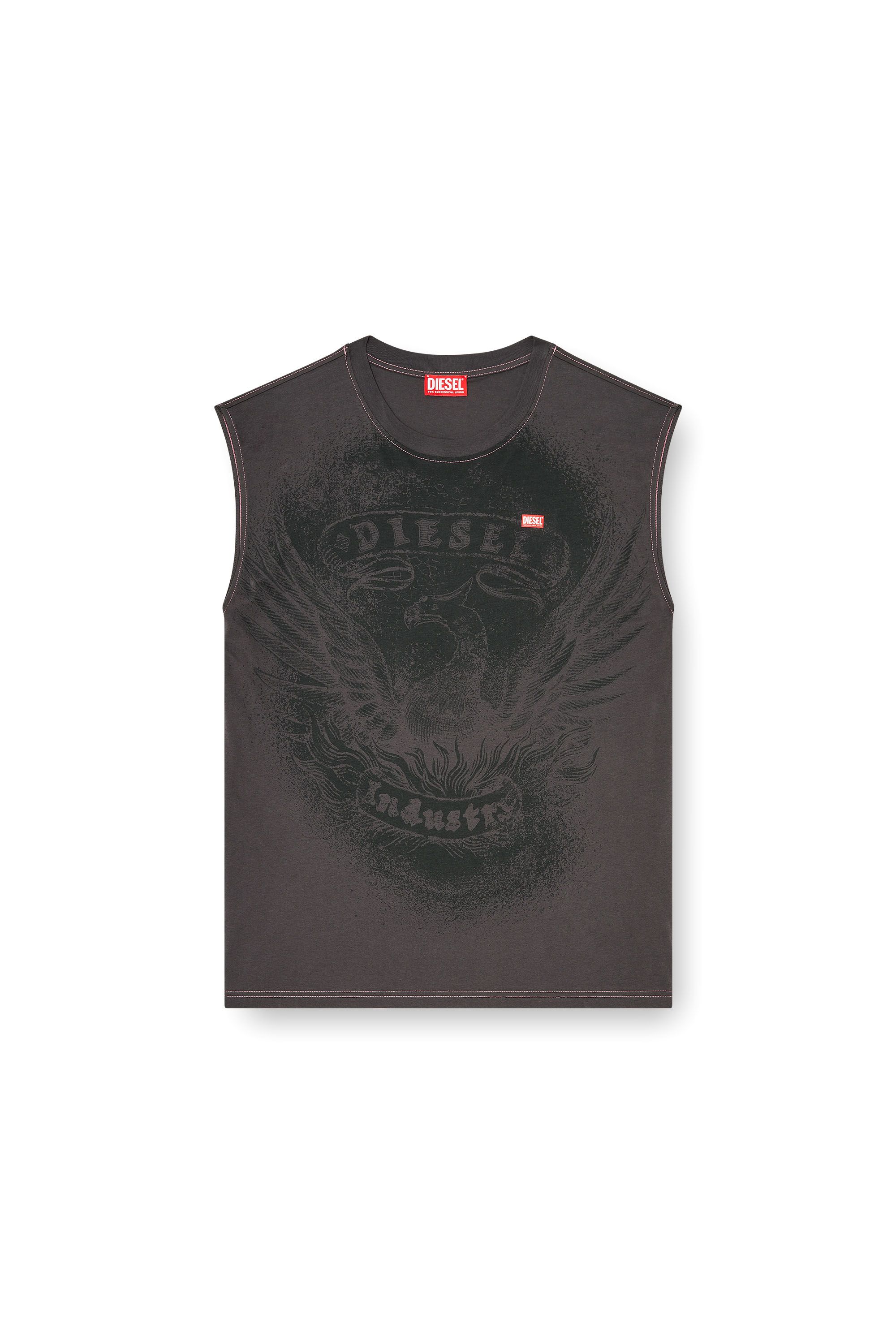Diesel - T-BOXT-SL-NOTCH, D&eacute;bardeur en coton avec motif ton sur ton Homme in ToBeDefined - 3