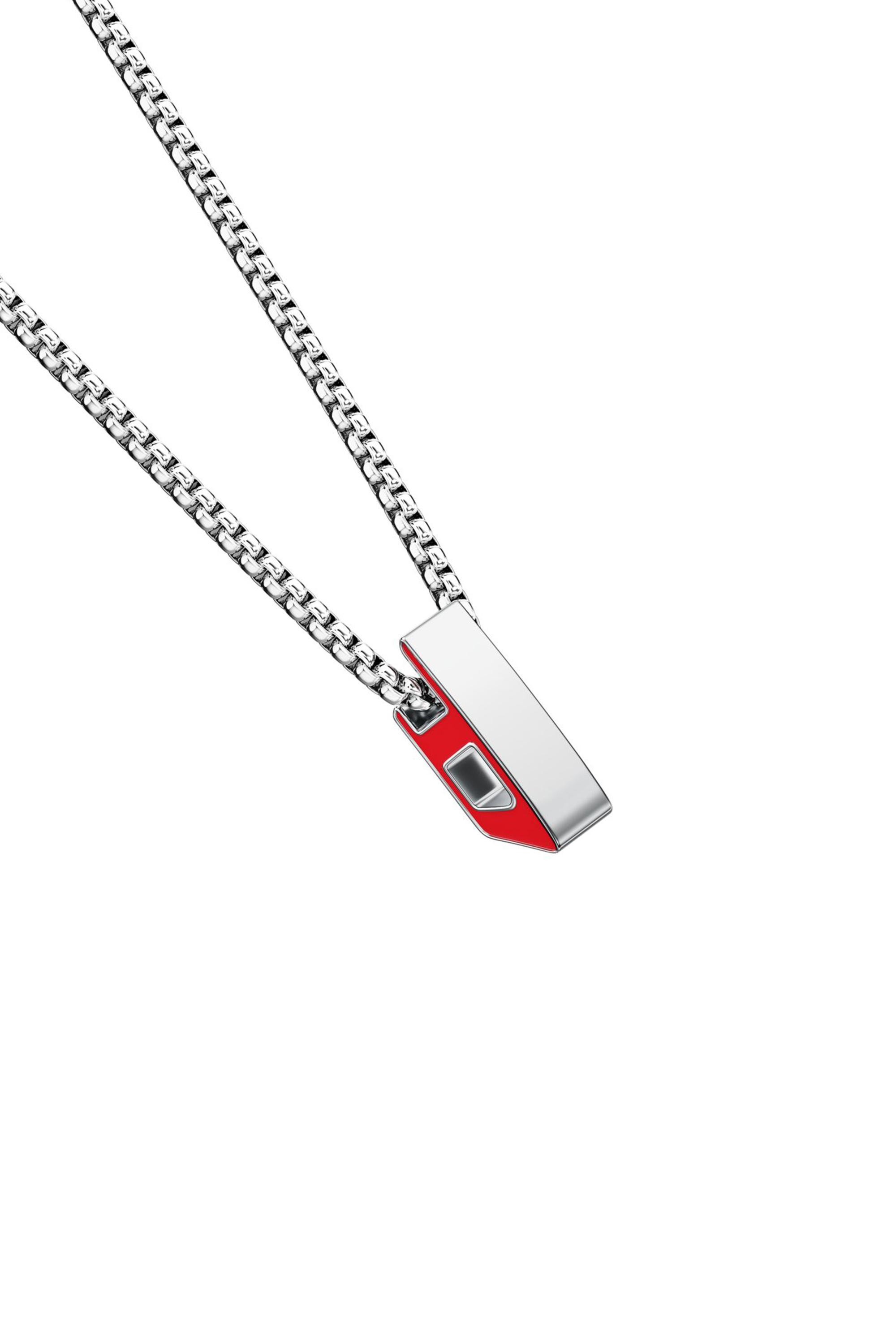 Diesel - DX1689040 JEWELLERY, Collier pendentif en acier inoxydable Mixte in Gris argent&eacute; - 4
