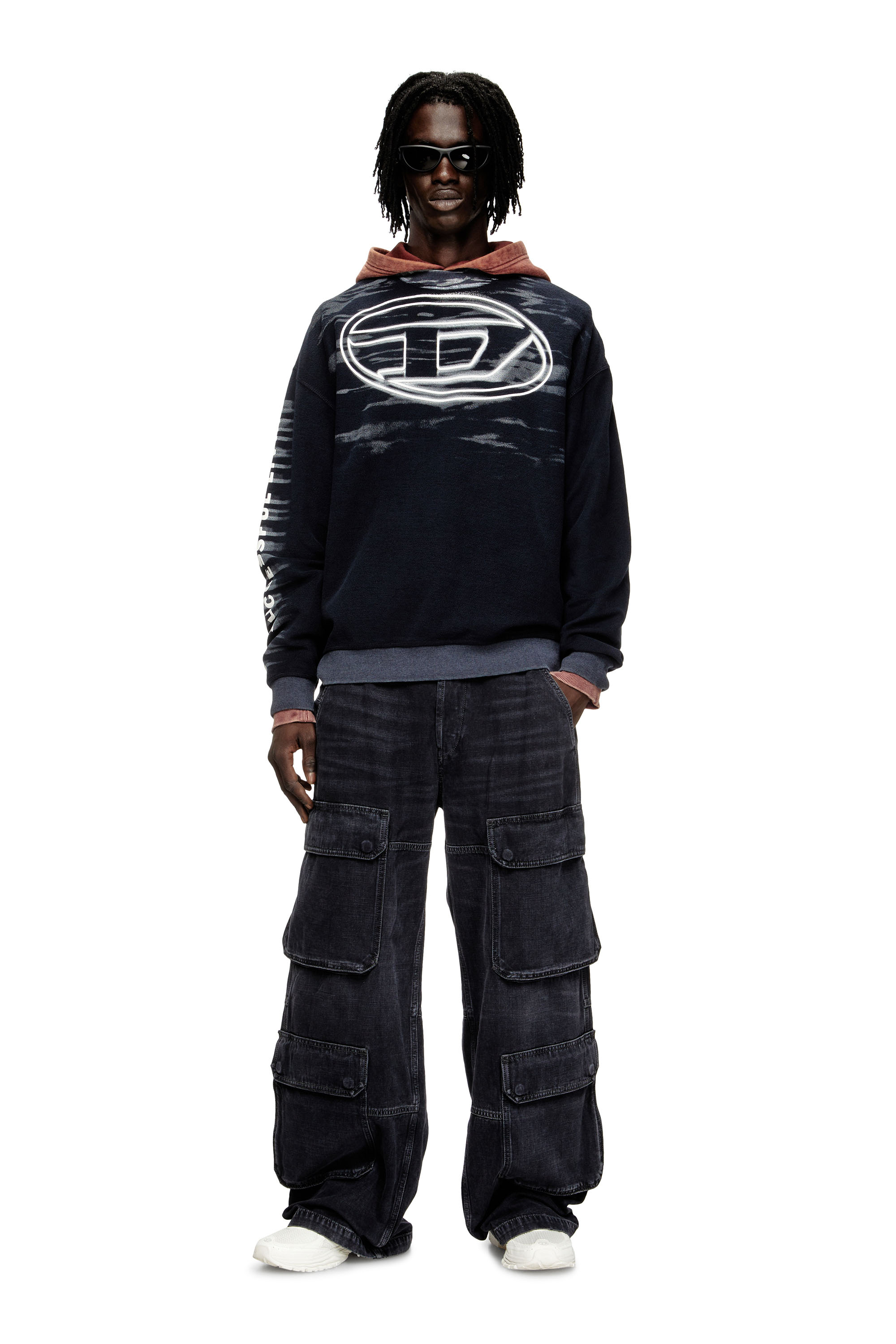 Diesel - S-BOXT-T1, Herren Baumwoll-Sweatshirt mit Oval-D-Druck in Dunkelblau - 2