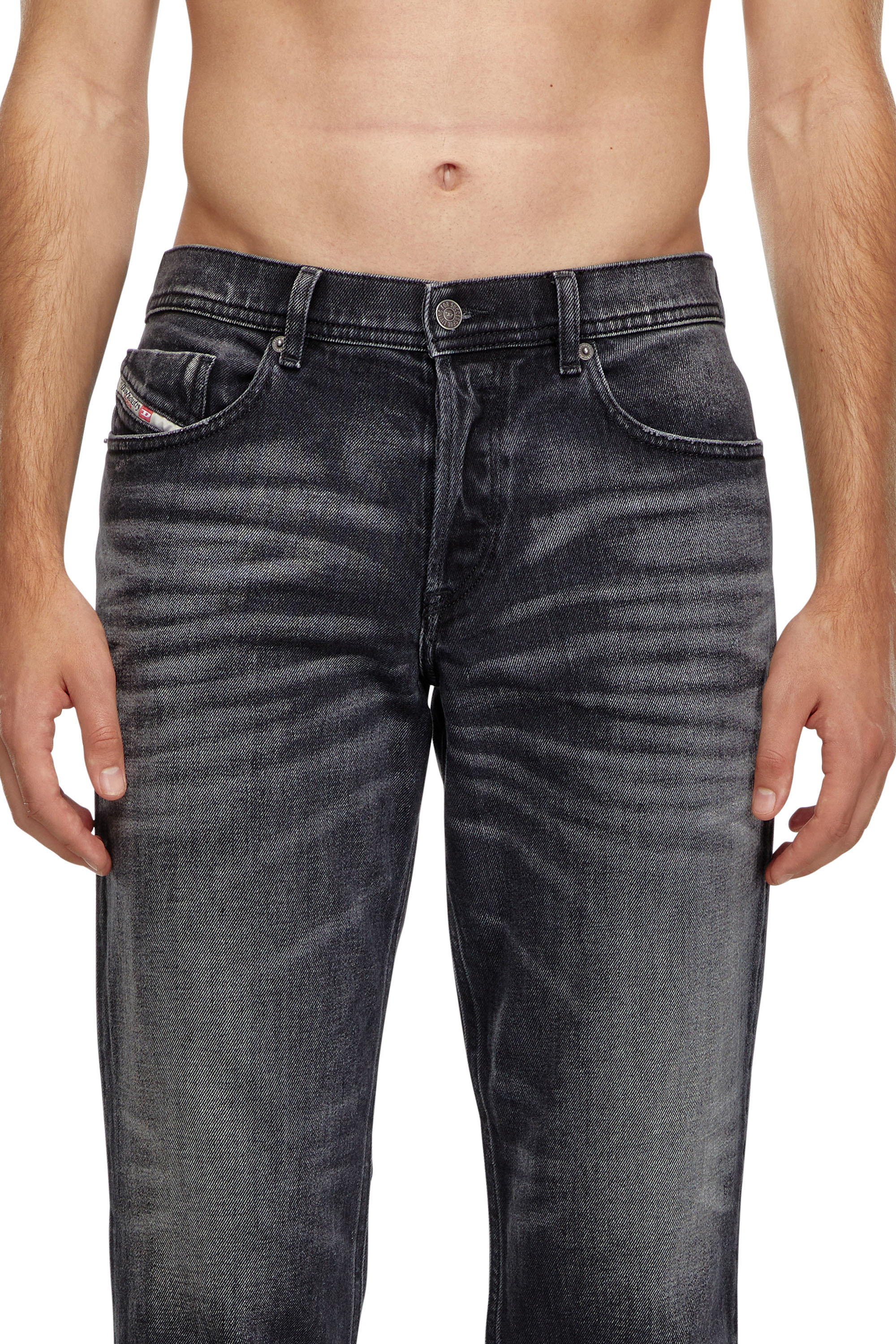 Diesel - Tapered Jeans 2023 D-Finitive 09J65 Uomo, Nero/Grigio scuro - Image 5