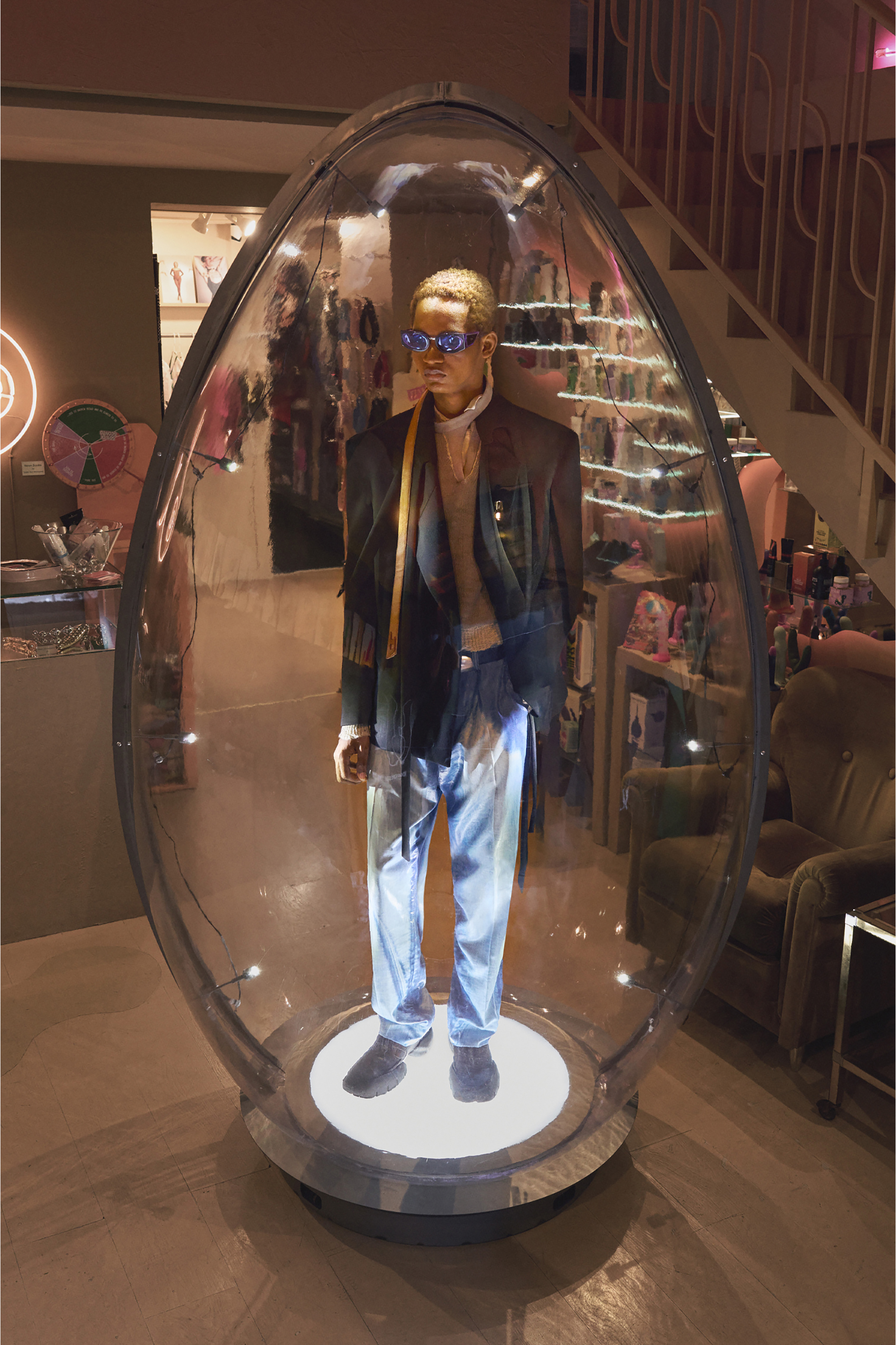 Diesel - B-ROP 30, Herren 3 cm Lederg&uuml;rtel mit skulpturaler Schnalle in Schwarz - 3