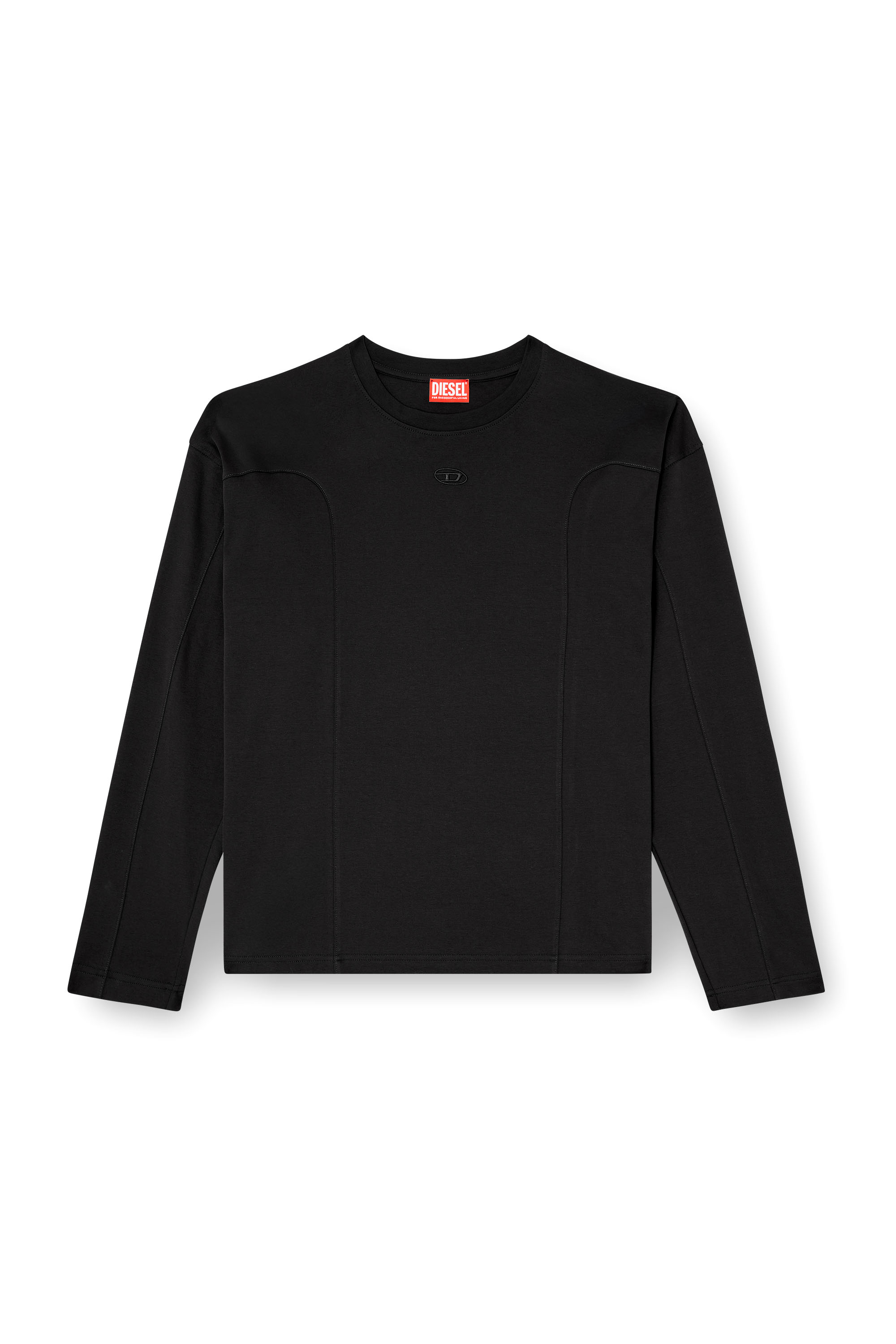 Diesel - T-BOXT-LS-INT, T-shirt a manica lunga con pannelli Uomo in Nero - 3