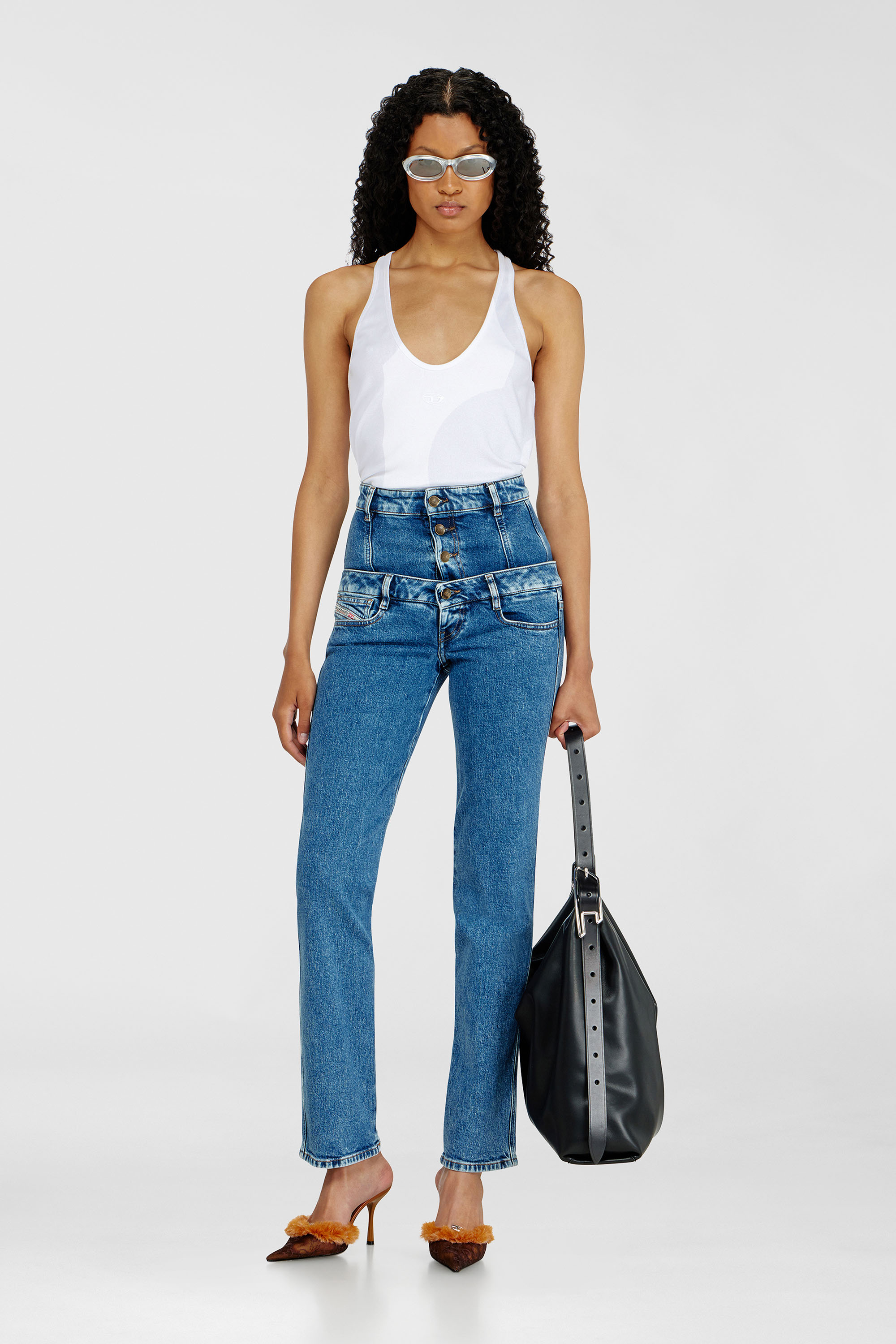 Diesel - Slim Jeans D-Fynora 007EU Femme, Bleu moyen - Image 1