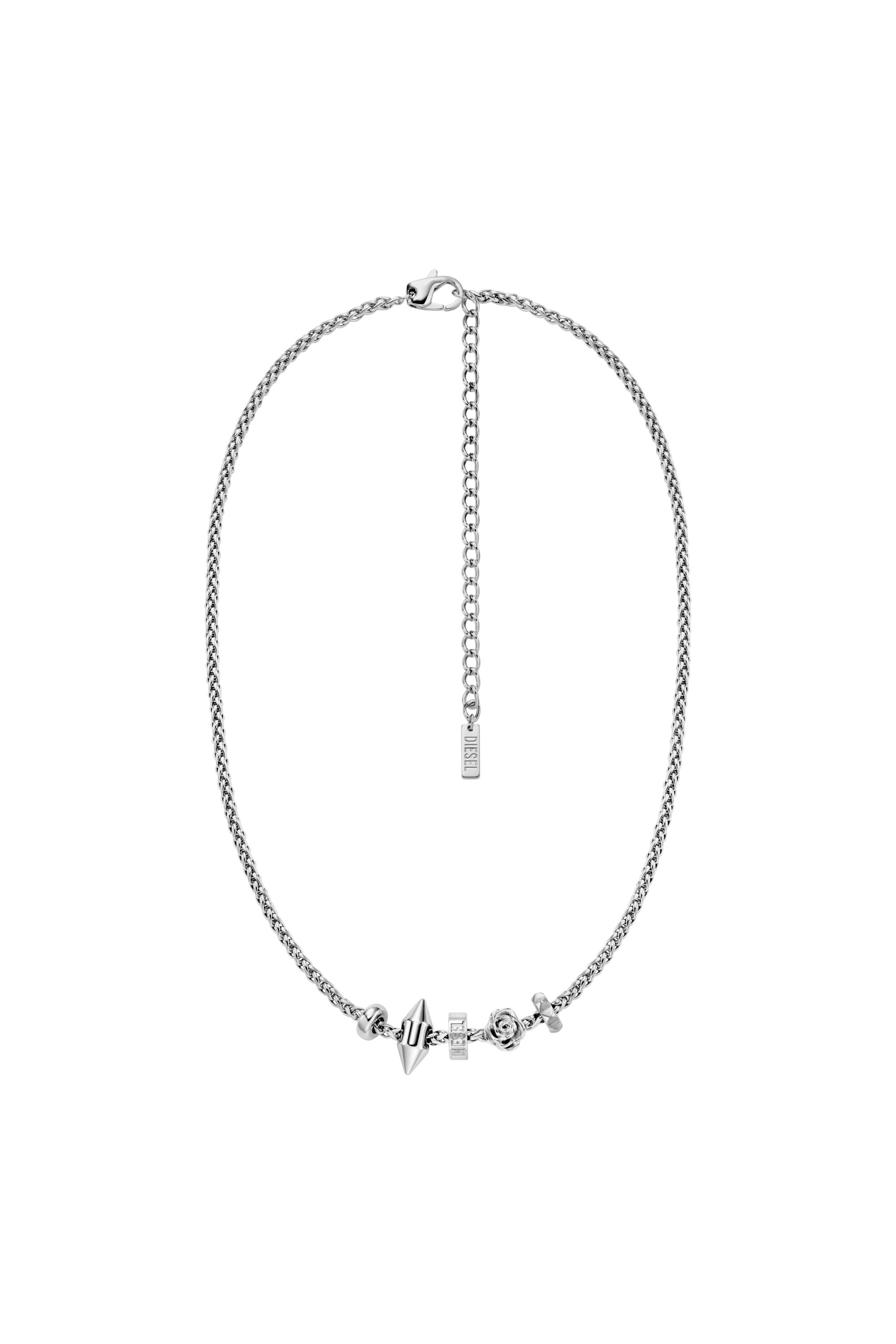 Diesel - DX1623040 JEWELLERY, Collana con ciondolo in acciaio Unisex in Argento - 1
