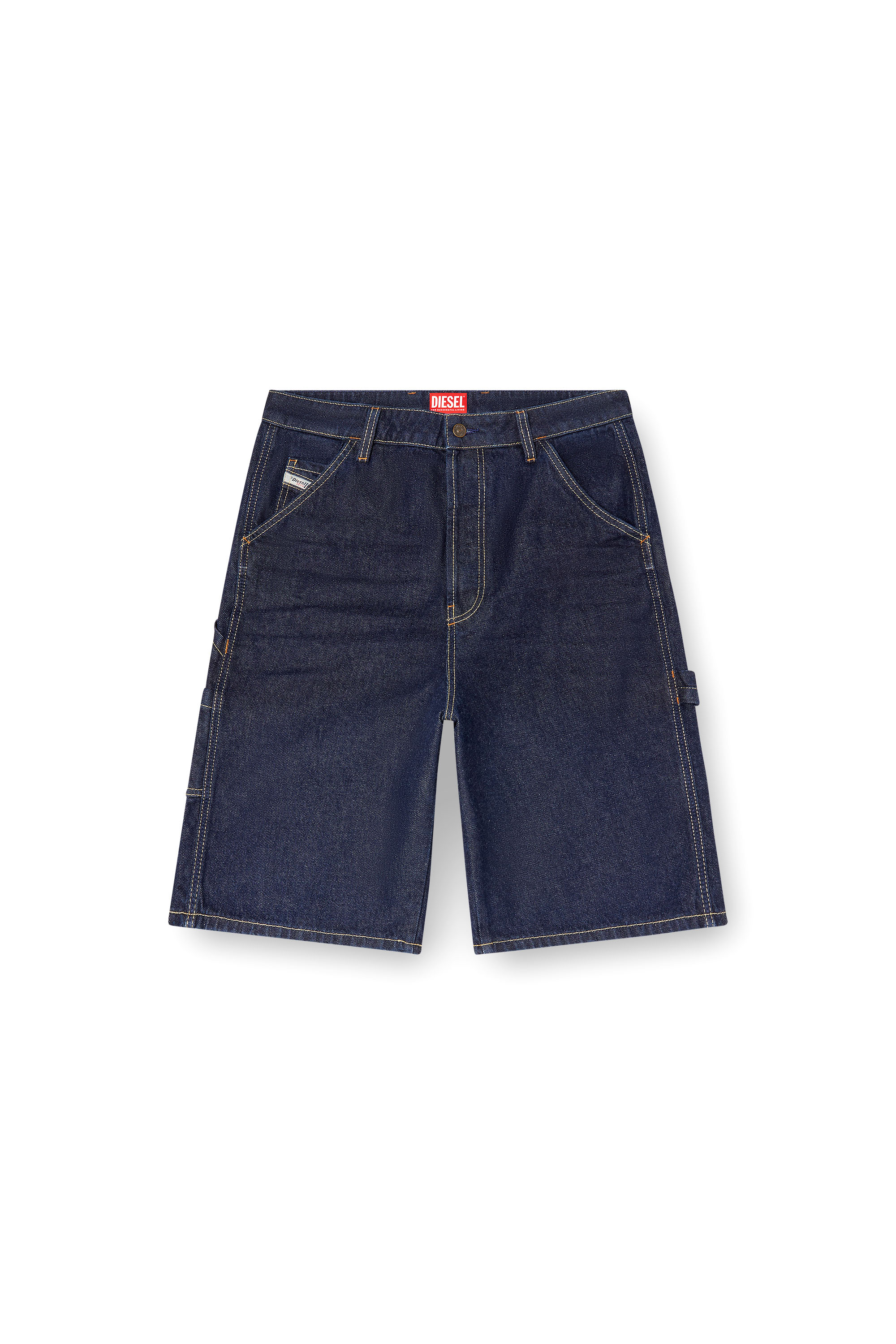 Diesel - D-LIVERY-SHORT, Short utility in denim clean-wash Uomo in Blu - 3