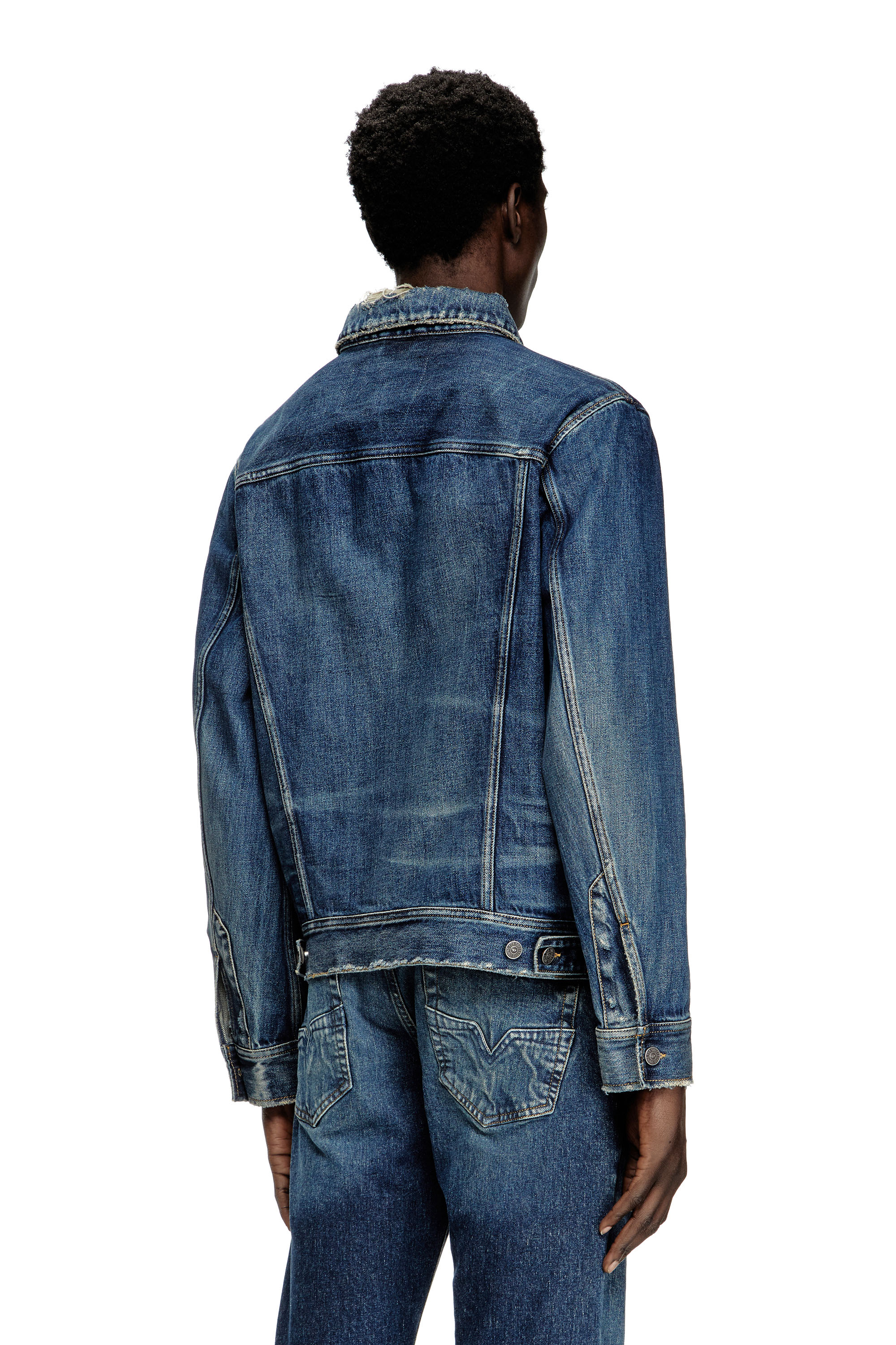 Diesel - D-BARCY, Veste trucker avec un fit regular Homme in Bleu - 4