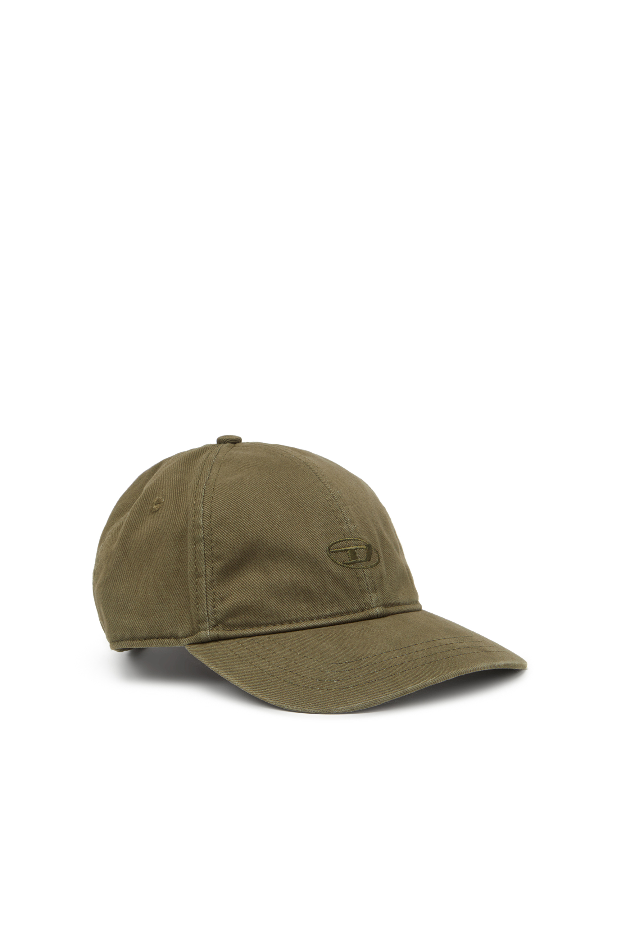 Diesel - C-RUN-WASH, Casquette de baseball en sergé de coton délavé Homme in Vert - 1