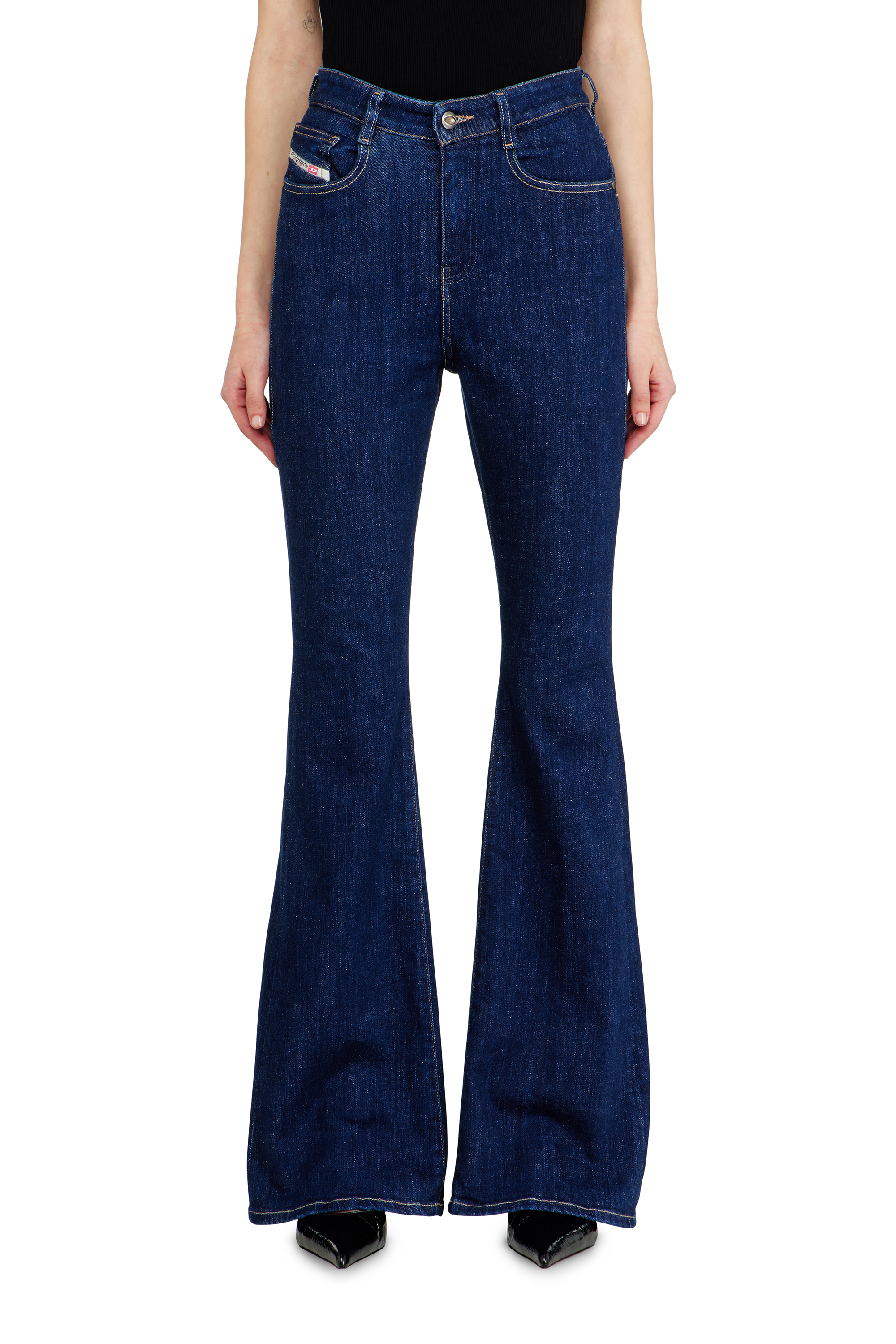 Diesel - Bootcut Jeans 1973 D-Partt 09Q03 Femme, Bleu Fonc&eacute; - Image 4