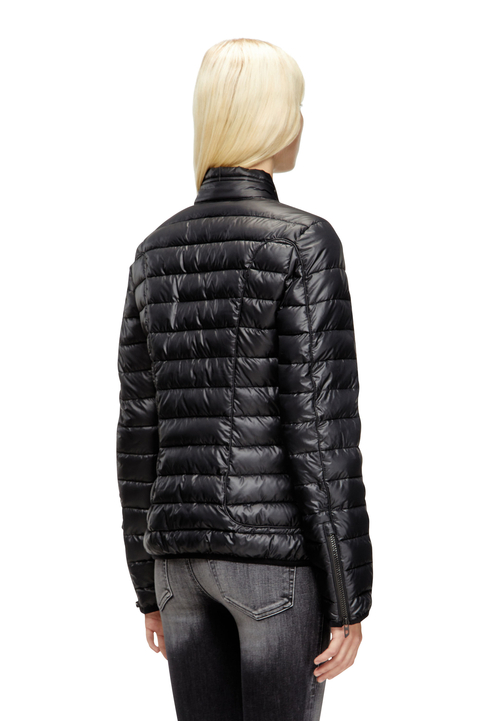 W-PILOT-FEM, Nero Diesel - W-PILOT-FEM, Giacca imbottita con dettagli biker Donna in Nero - 4