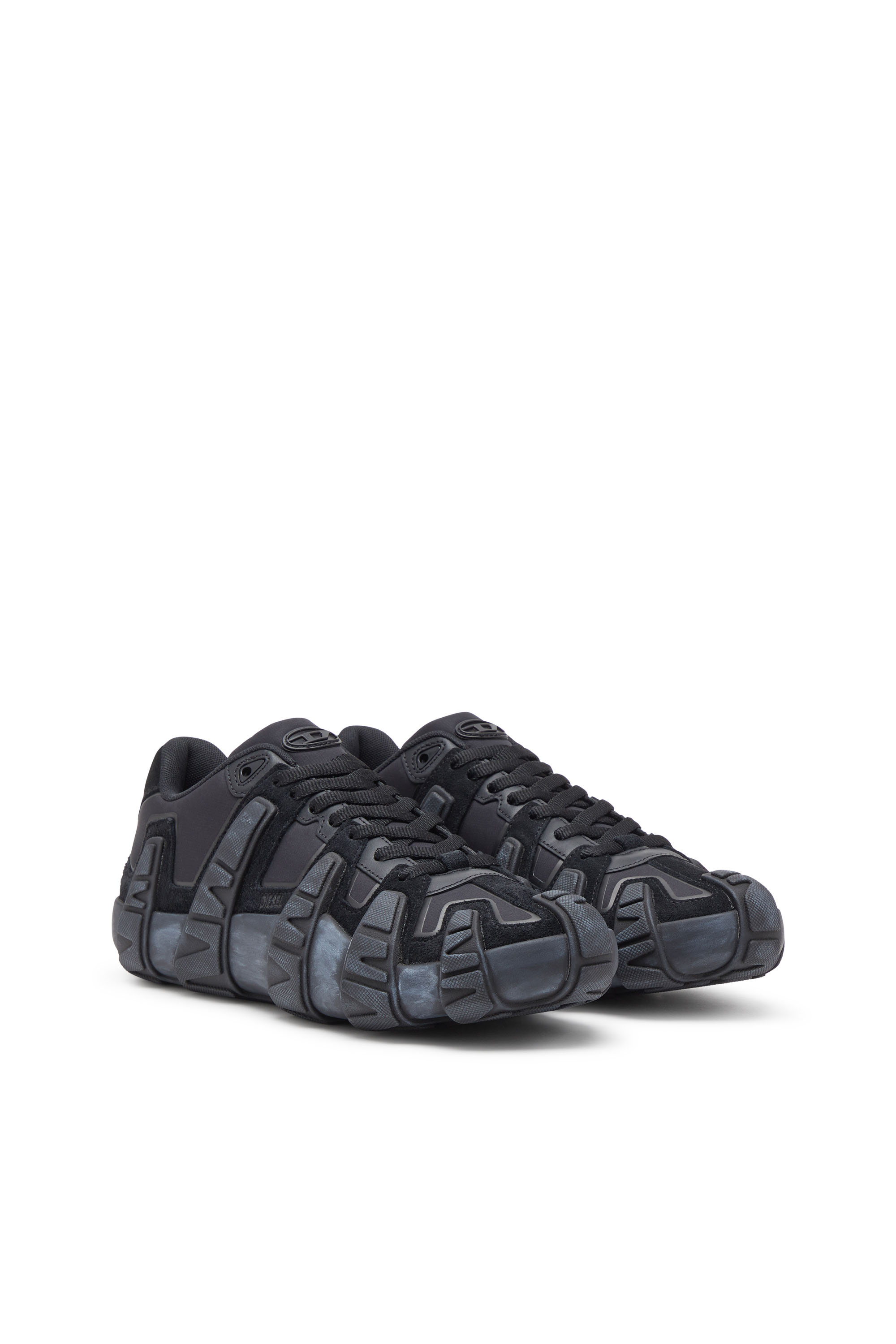 Diesel - S-D-GRIFFE LOW, Herren S-D-Griffe - Turnschuhe aus Nylon in Schwarz/Blau - 3