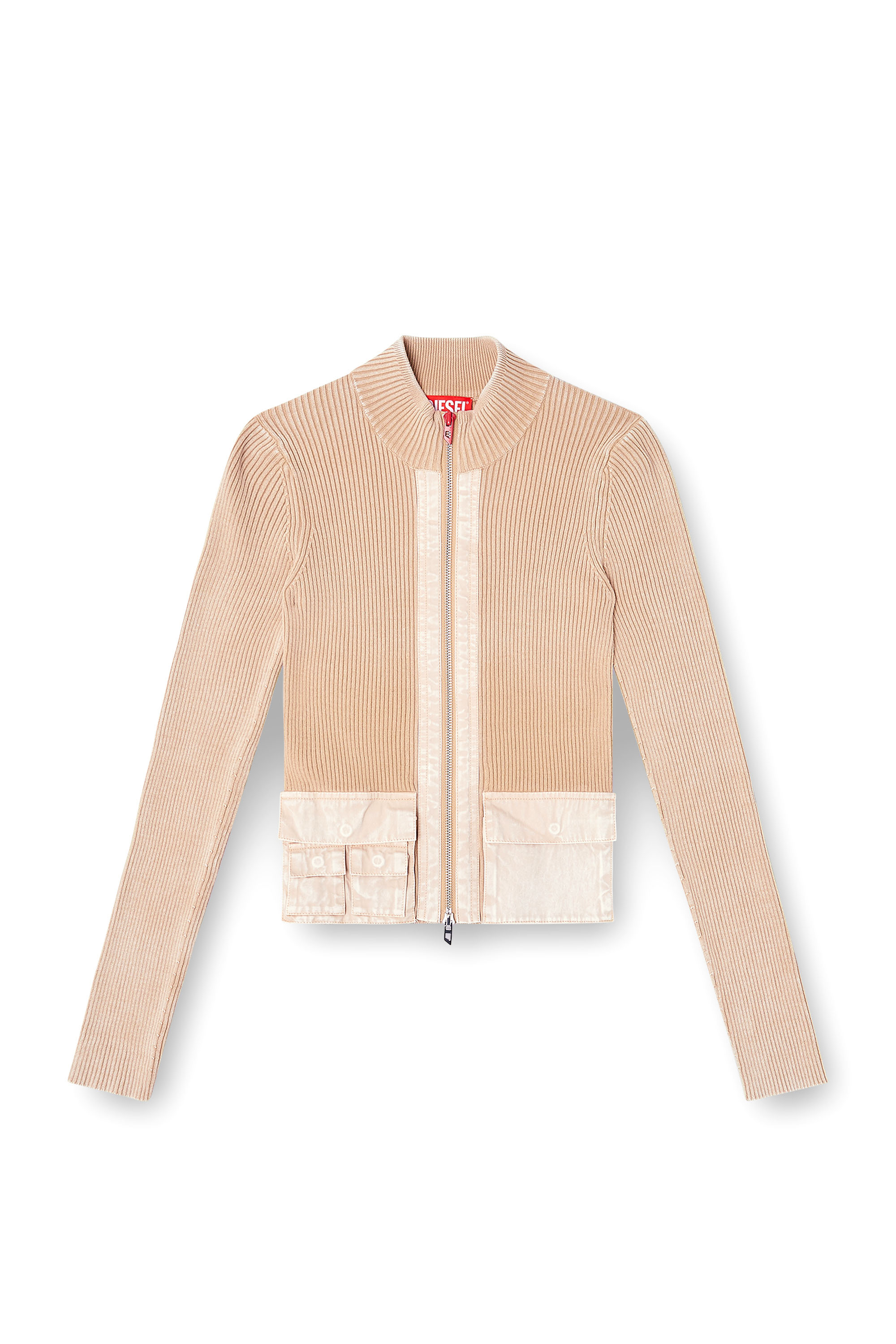 Diesel - M-MELISSA, Cardigan zipp&eacute; avec poches cargo en denim Femme in ToBeDefined - 3