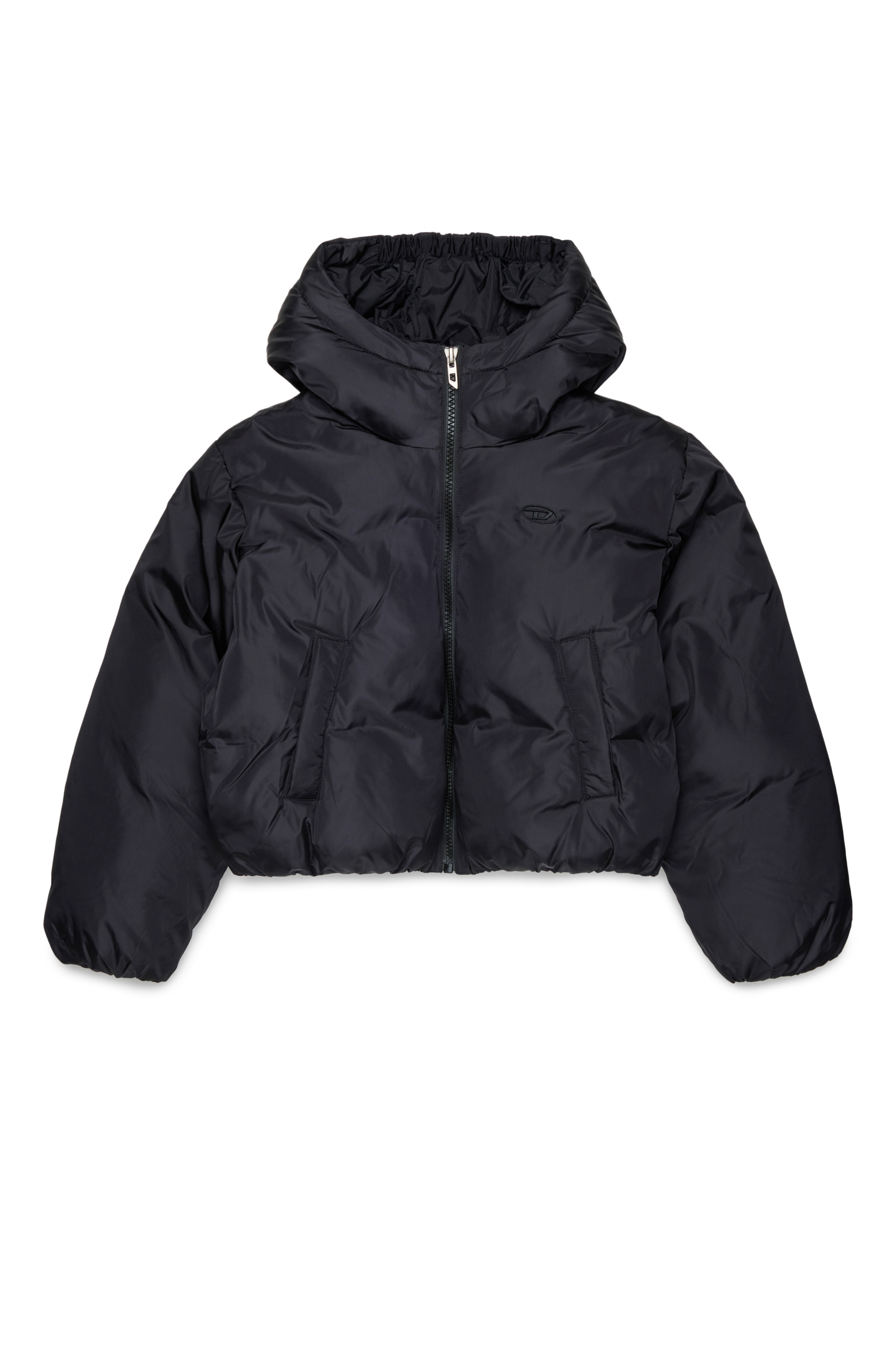 Diesel - JELKYM, Damen Steppjacke mit Kapuze in Schwarz - 1