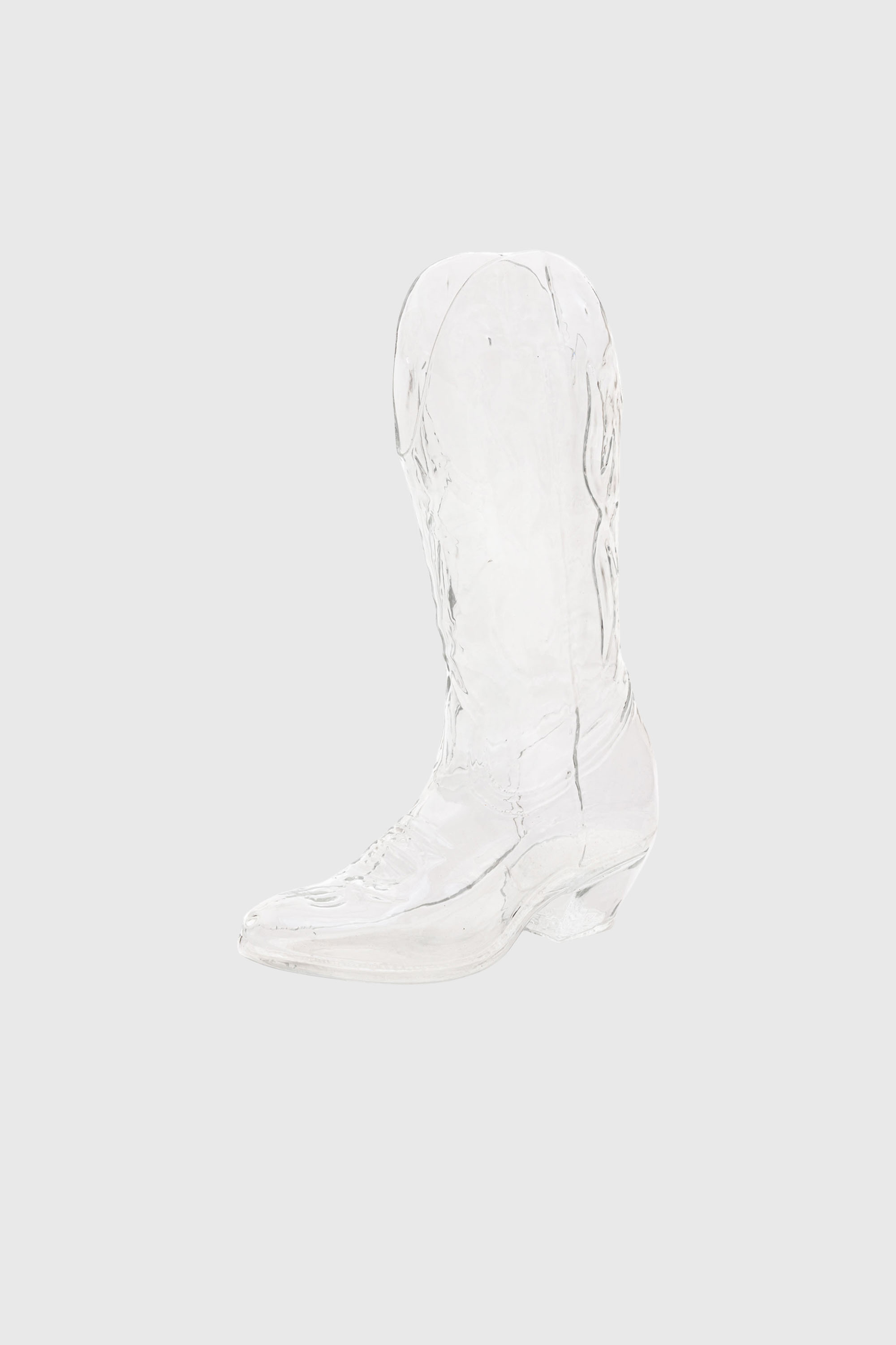 Diesel - 10064 GLASS VASE CRYSTALBOOTIE CM.24X8 H, Vaso in vetro Unisex in Bianco - 1