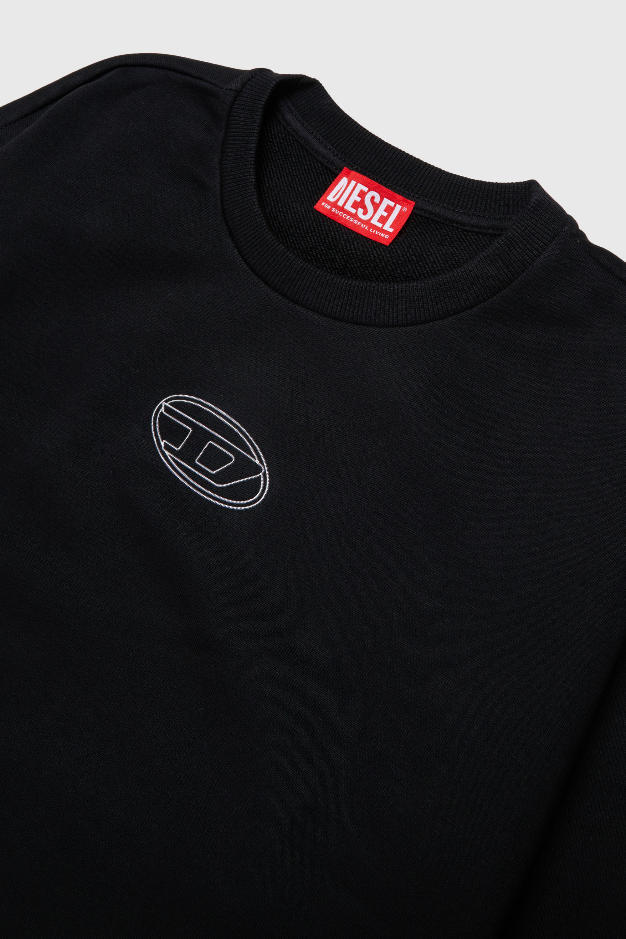 Diesel - SALILLY, Sweat-shirt avec logo Oval D Femme in Noir - 3
