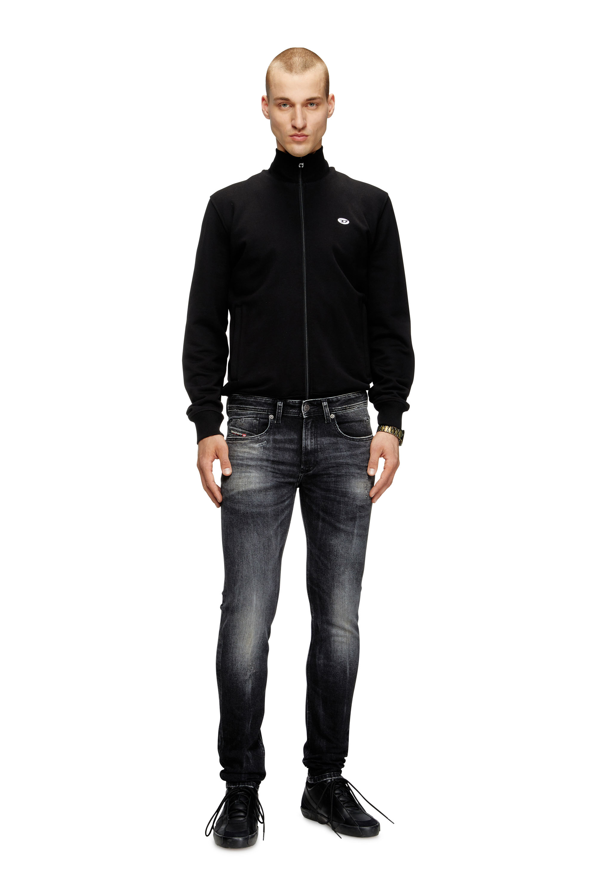 Diesel - Skinny Jeans 1979 Sleenker 0DBDP Uomo, Nero/Grigio scuro - Image 1