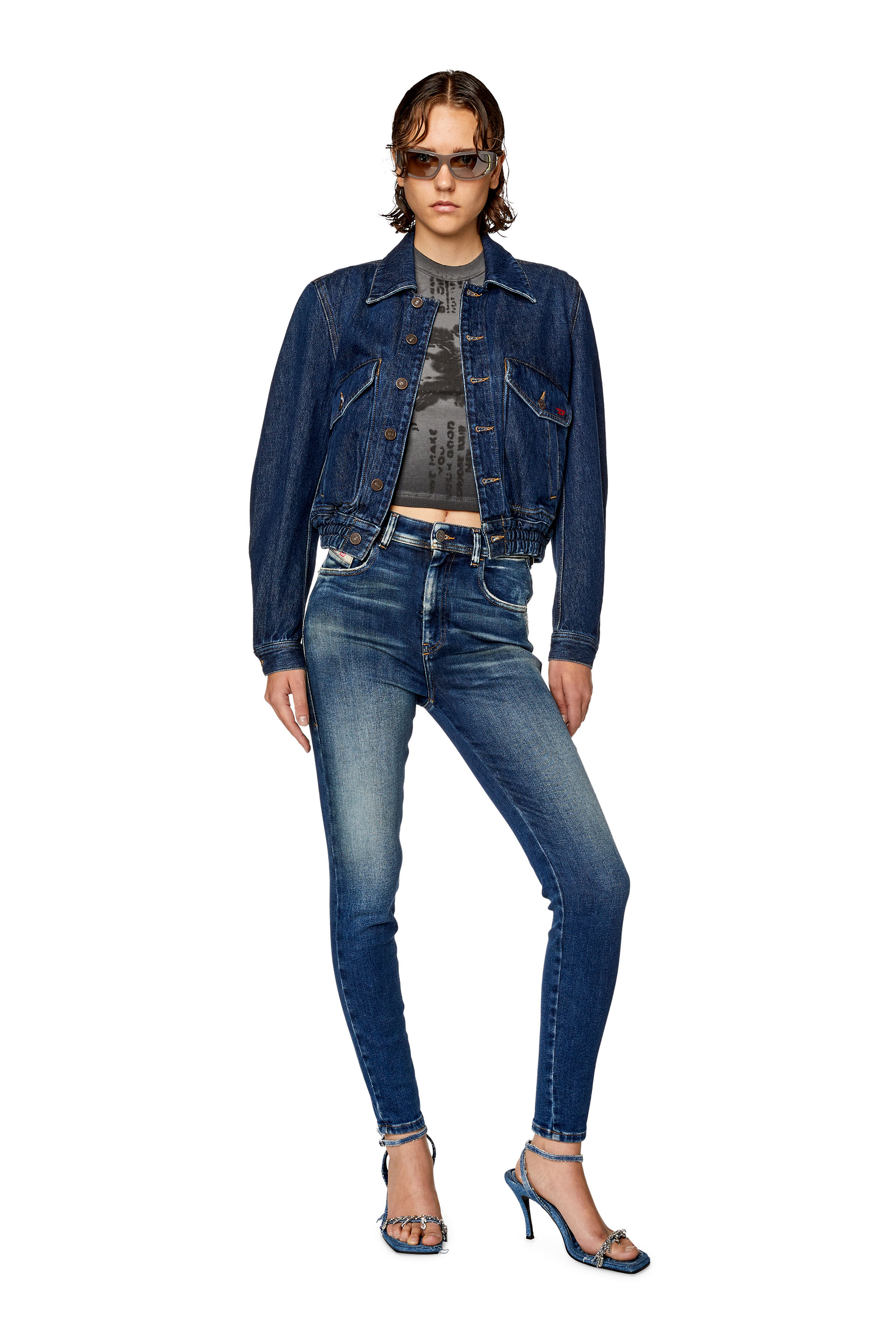 Diesel - Super skinny Jeans 1984 Slandy-High 09G90, Dark Blue - Image 1