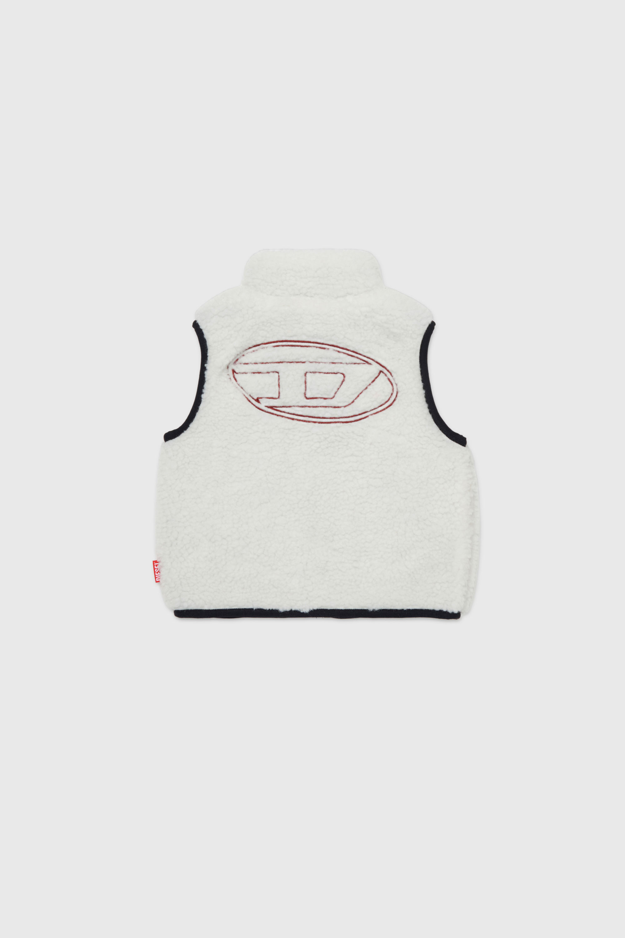 Diesel - JSEARB, Veste colour-block en teddy et nylon Homme in Blanc - 2