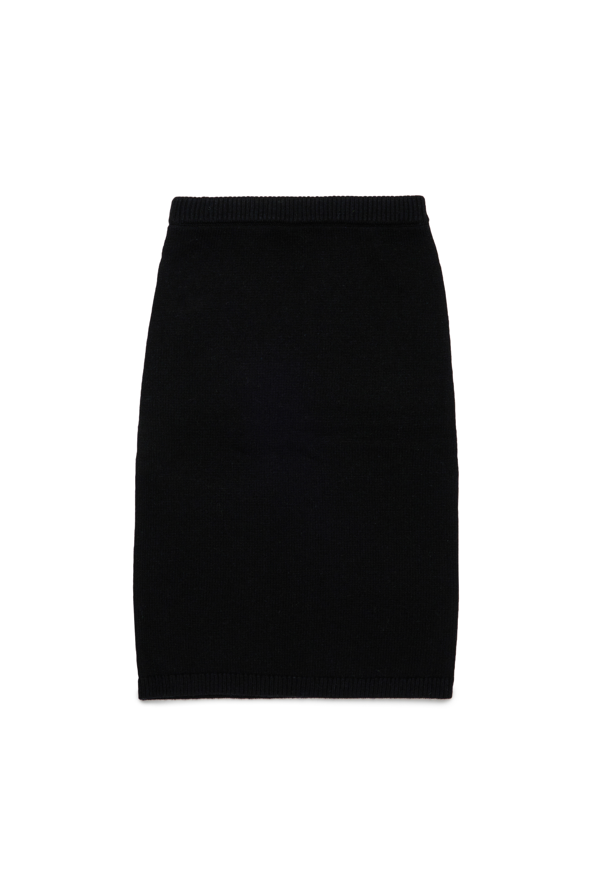 Diesel - GISELLE, Jupe en mélange de laine avec taille élastiquée Femme in Noir - 2