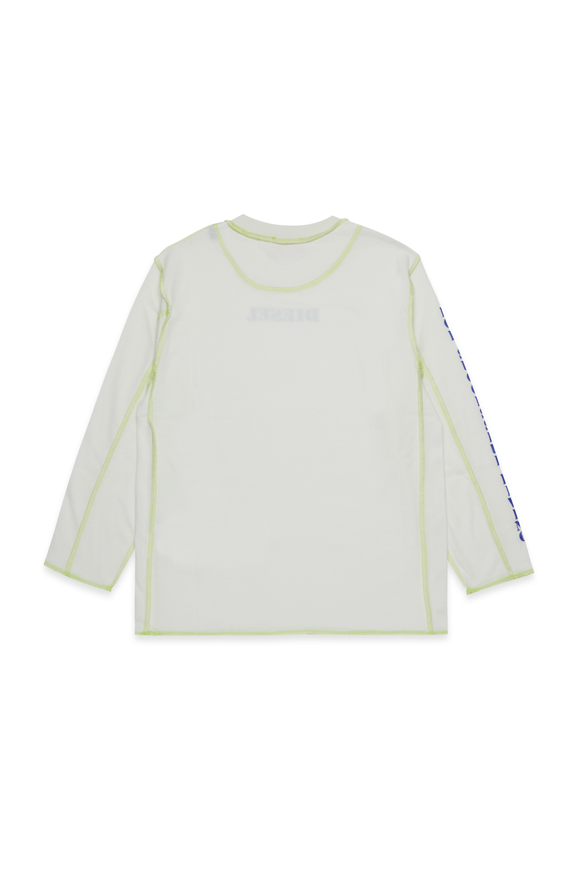 Diesel - TCRAORLS OVER, T-shirts in cotone con cuciture a contrasto Uomo in Bianco - 2
